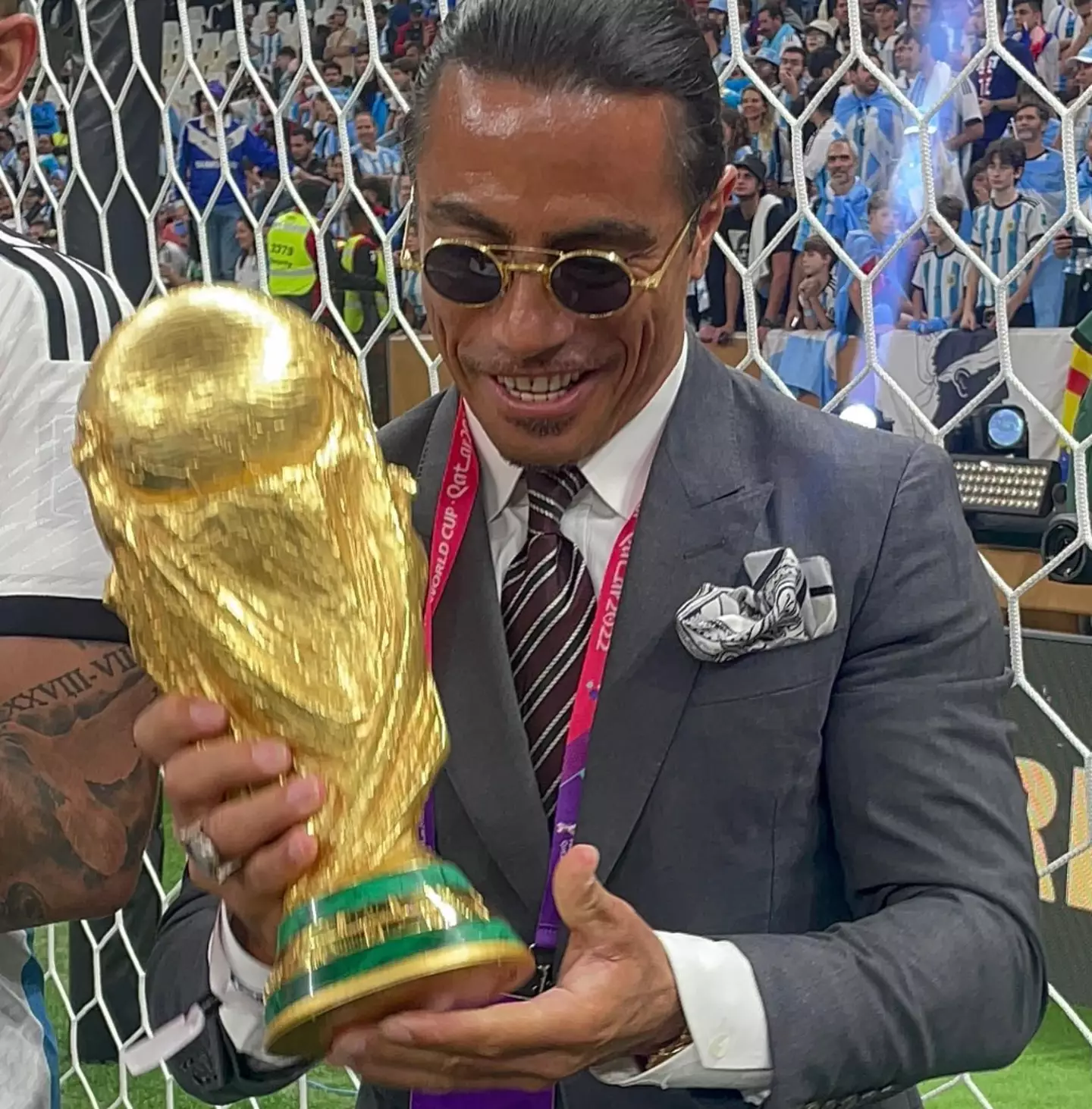 Salt Bae has been criticised after breaking a golden FIFA rule while appearing on the pitch following the World Cup final this weekend.