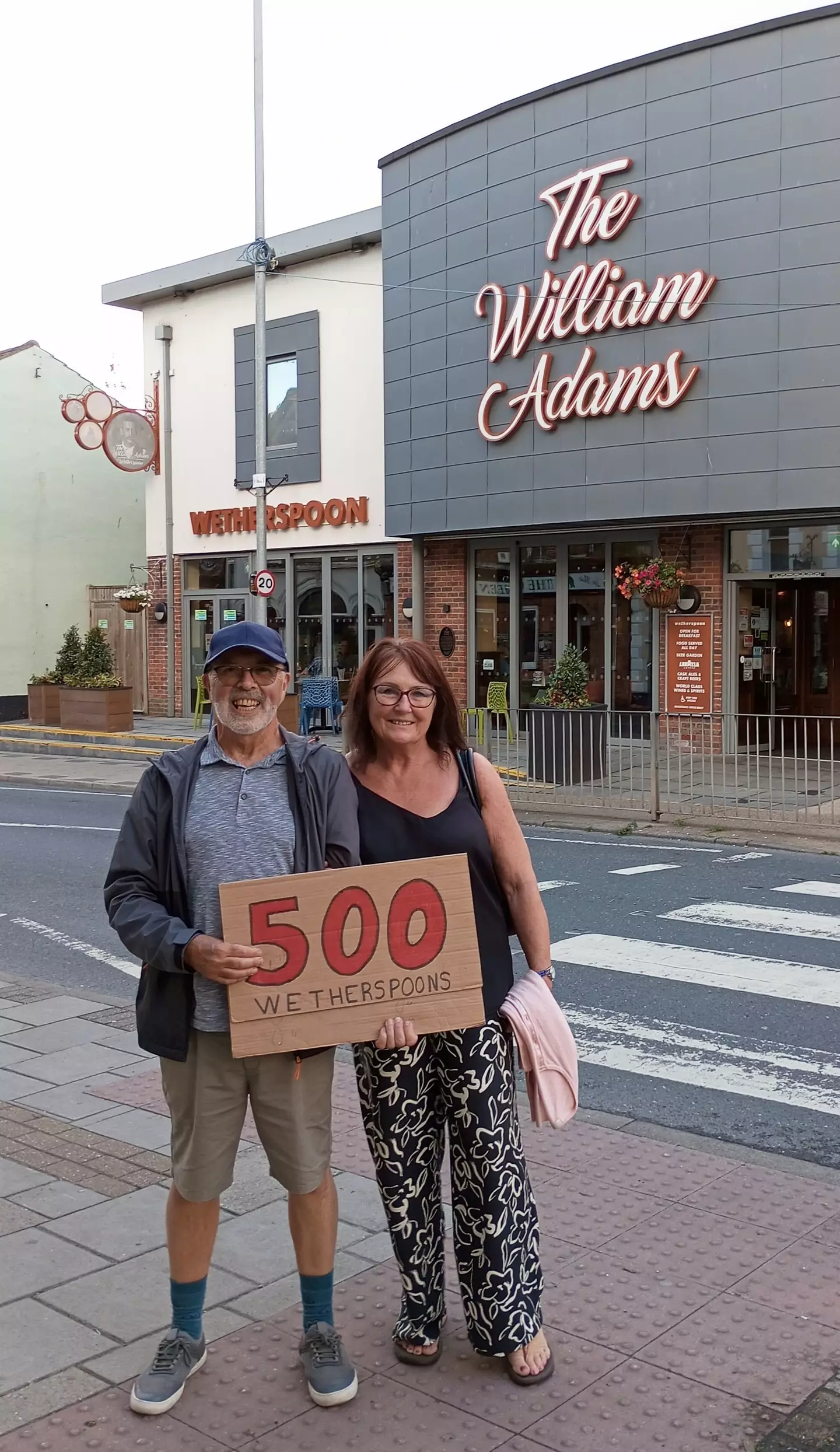 The grandparents celebrating their 500th pub (SWNS)