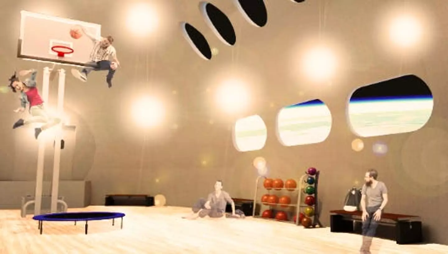 In the Voyager Station there's a gym with 1/6th of Earth's gravity environment.