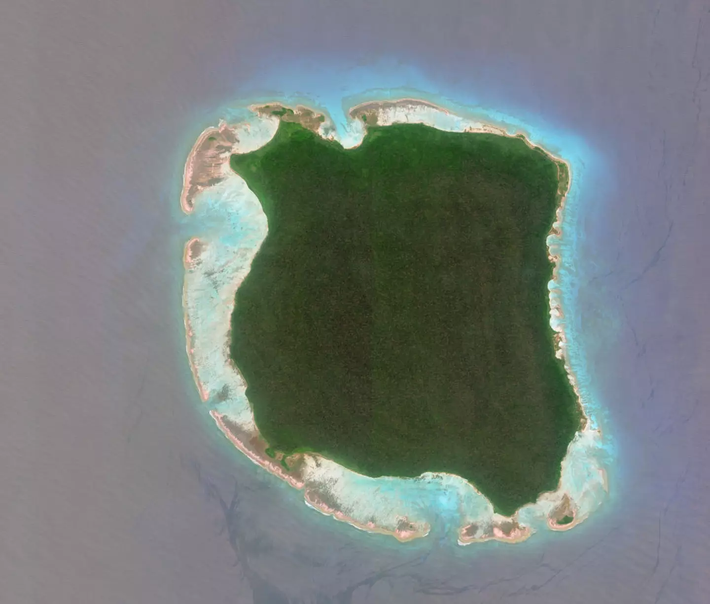 Mykhailo Viktorovych Polyakov allegedly touched the shores of North Sentinel Island (DigitalGlobe via Getty Images via Getty Images)