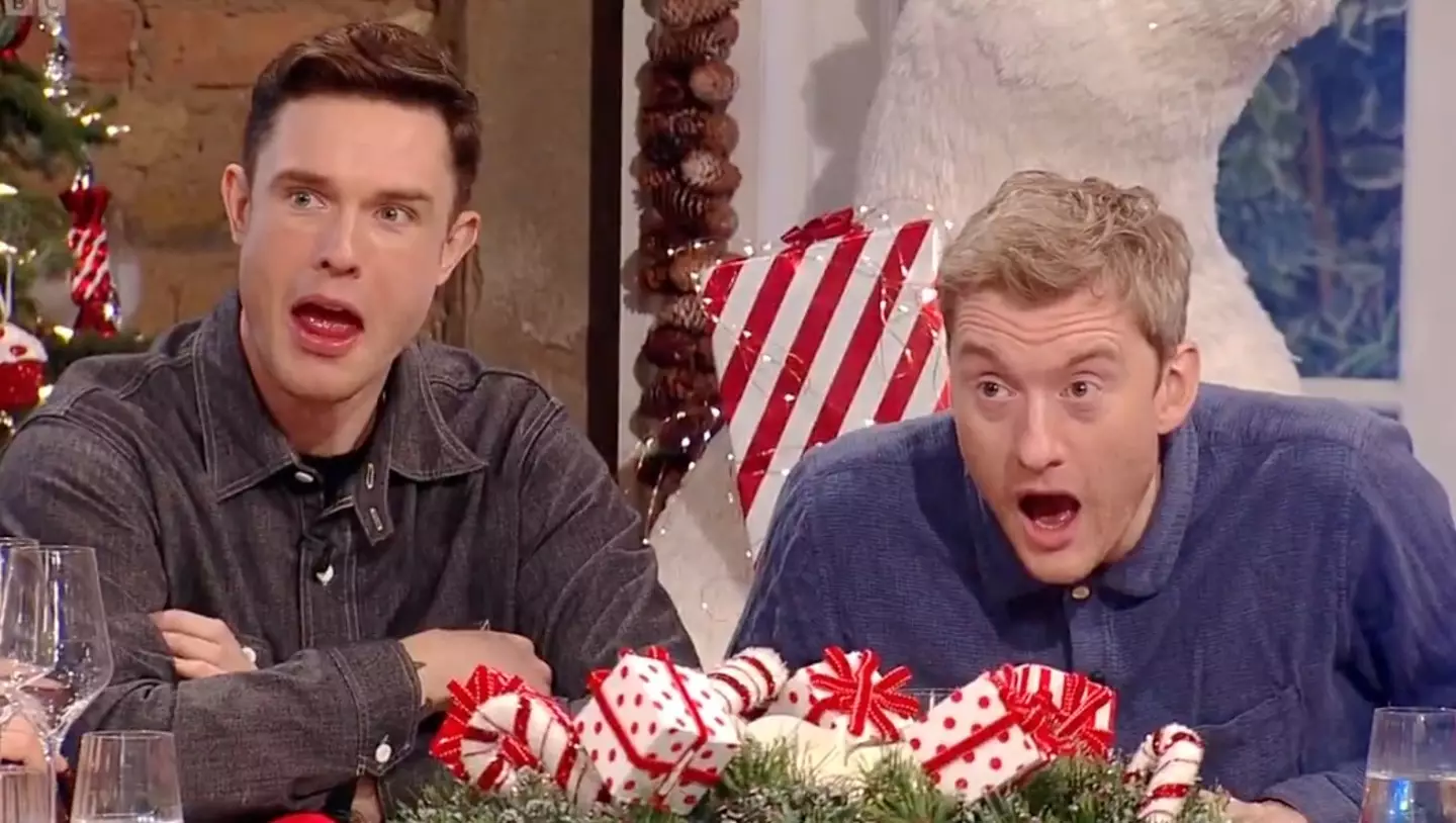 Acaster wasn't too impressed after finding out the public preferred Gamble's choice of grub (BBC)