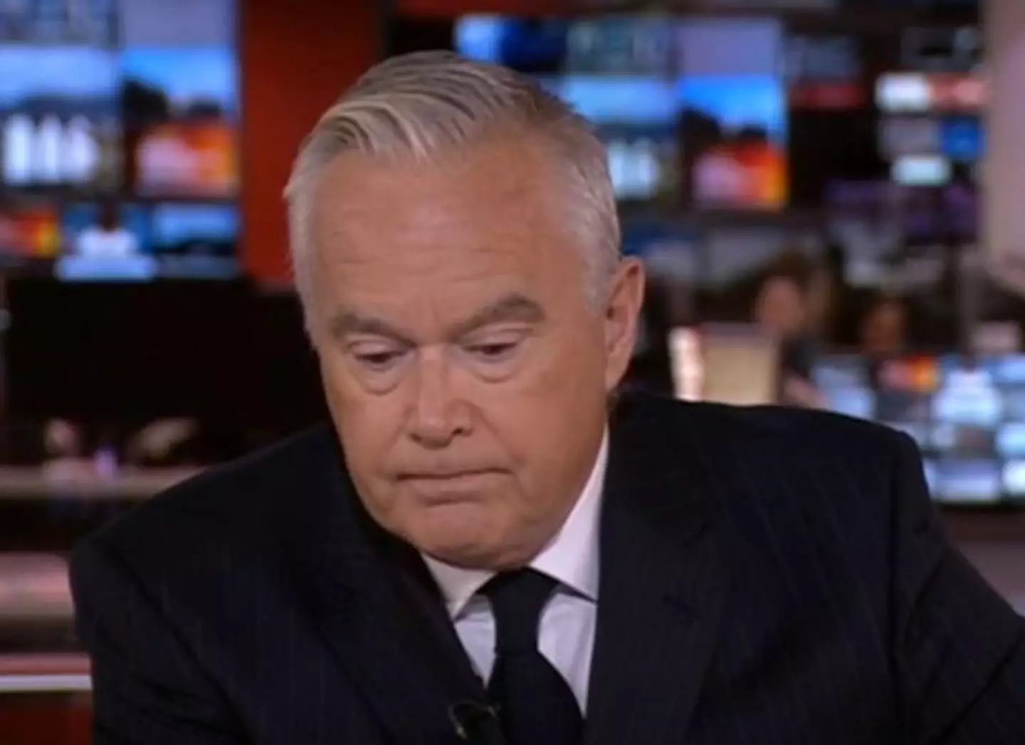Huw Edwards was visibly moved by the news.
