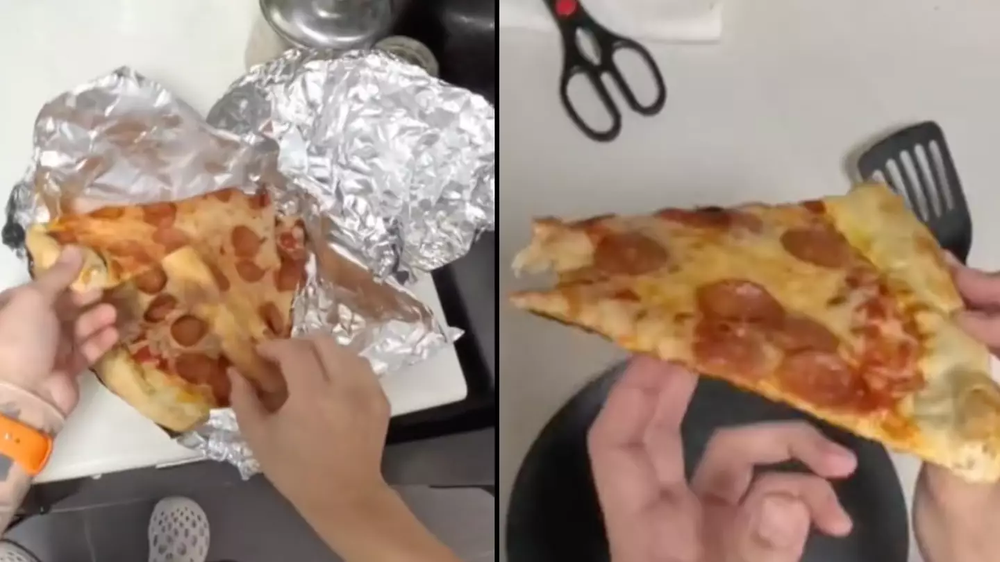 Chef sparks furious debate after sharing 'only way' to reheat a pizza'