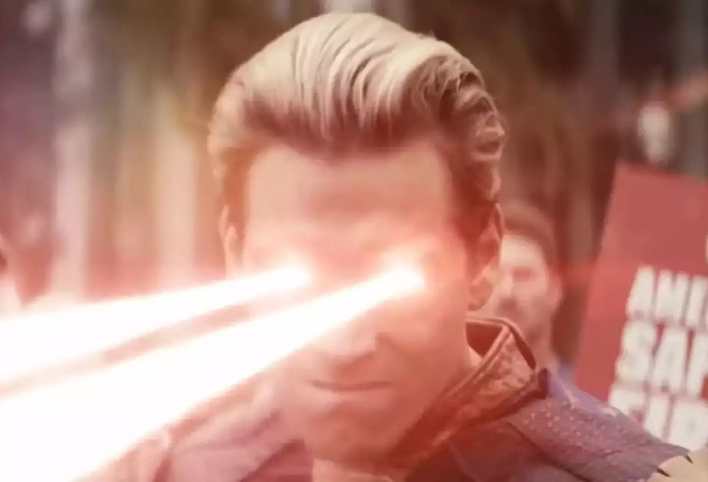 Homelander, pictured murdering someone in broad daylight. Clearly not a good guy, despite what some viewers think. (Prime Video)