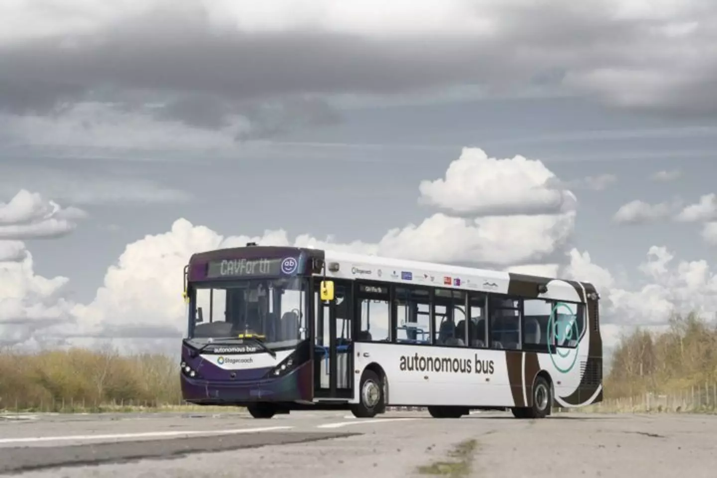 The buses use high-tech sensor technology to run.