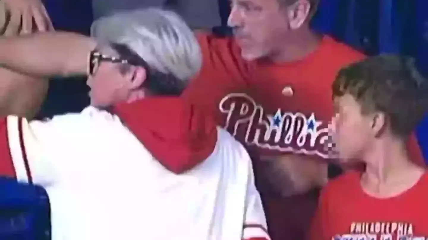 Dad reveals why he gave baseball to angry woman during viral moment caught on video