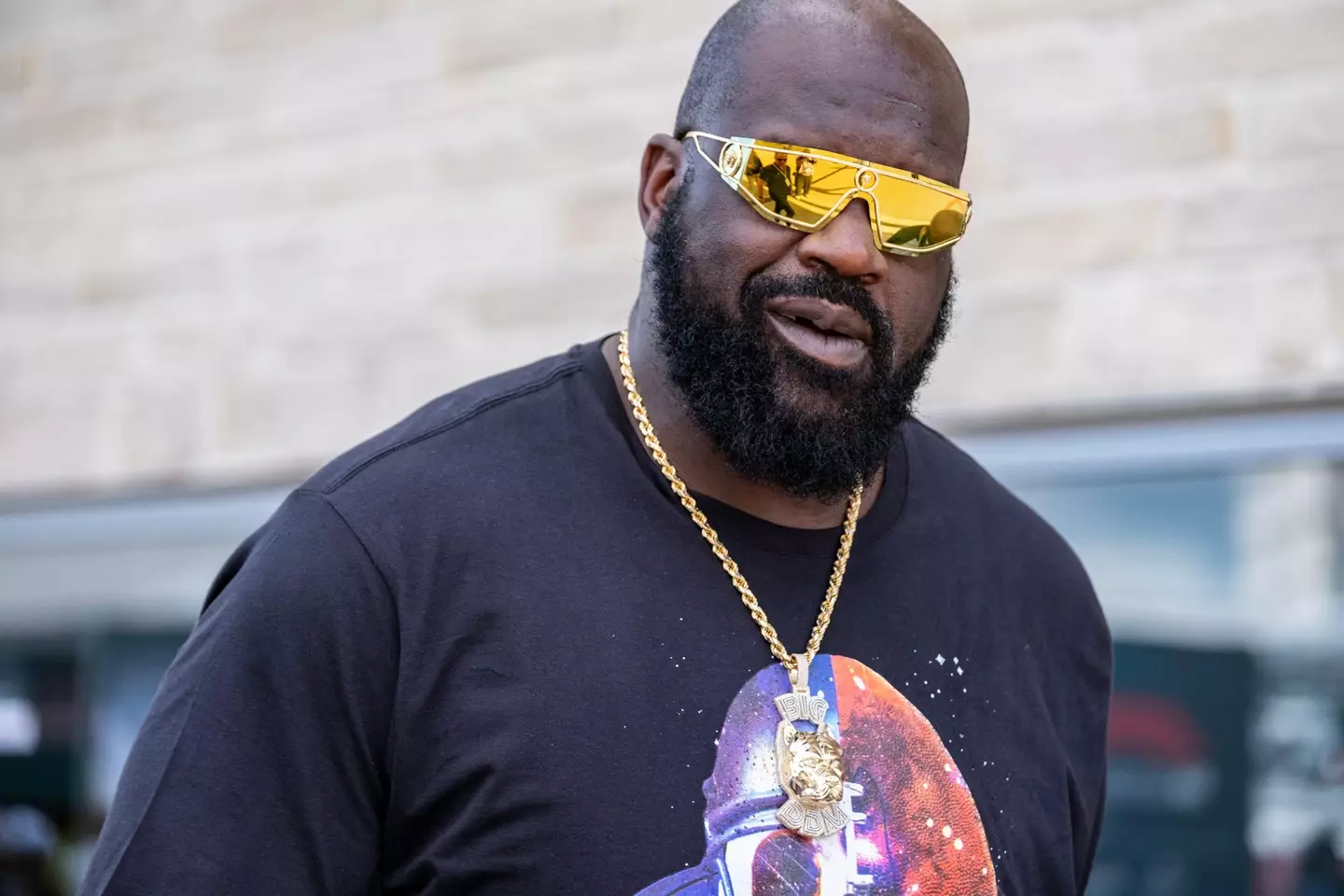 Shaquille O'Neal at the 2022 Formula One final.
