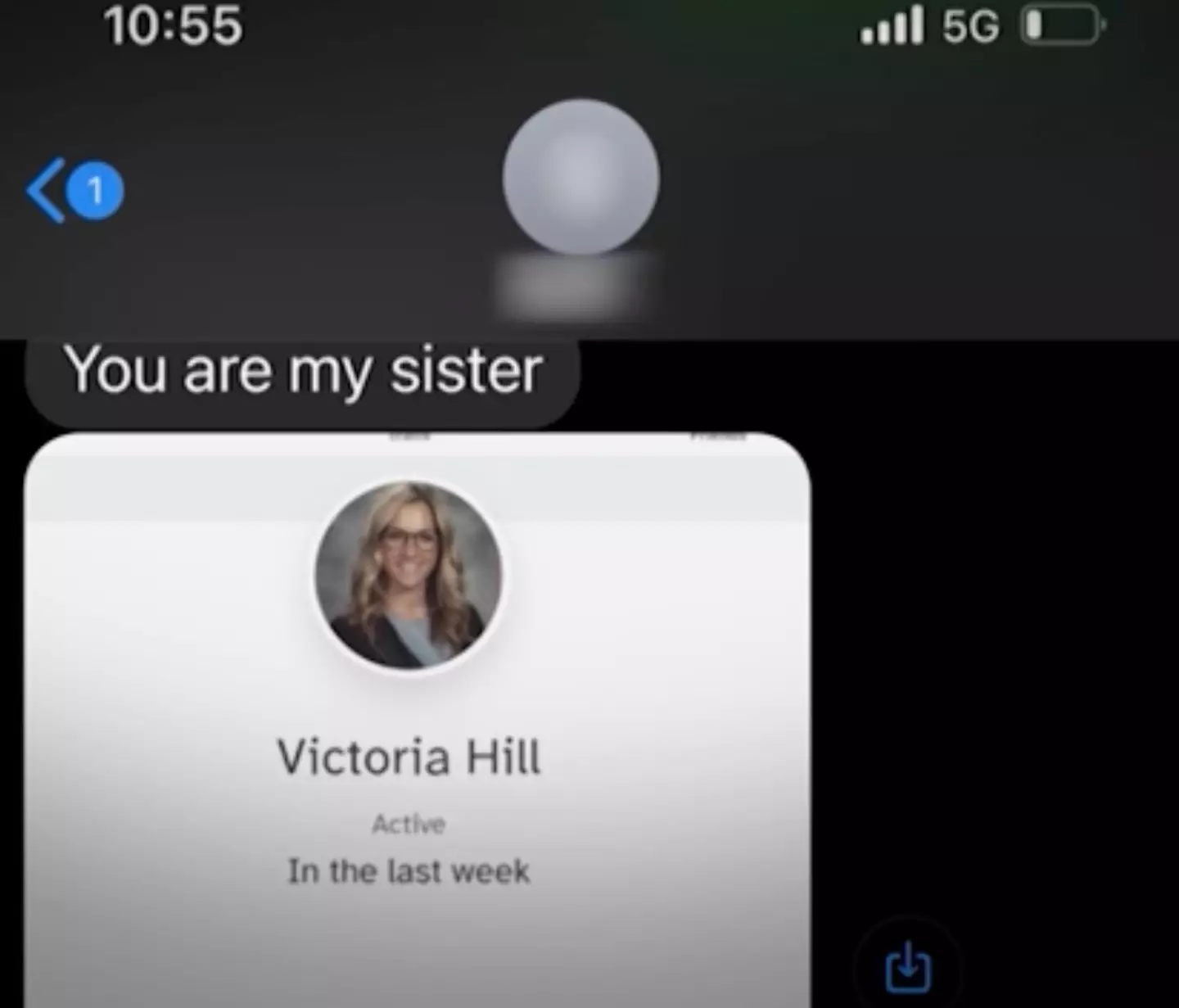 Victoria's ex text her with the news.