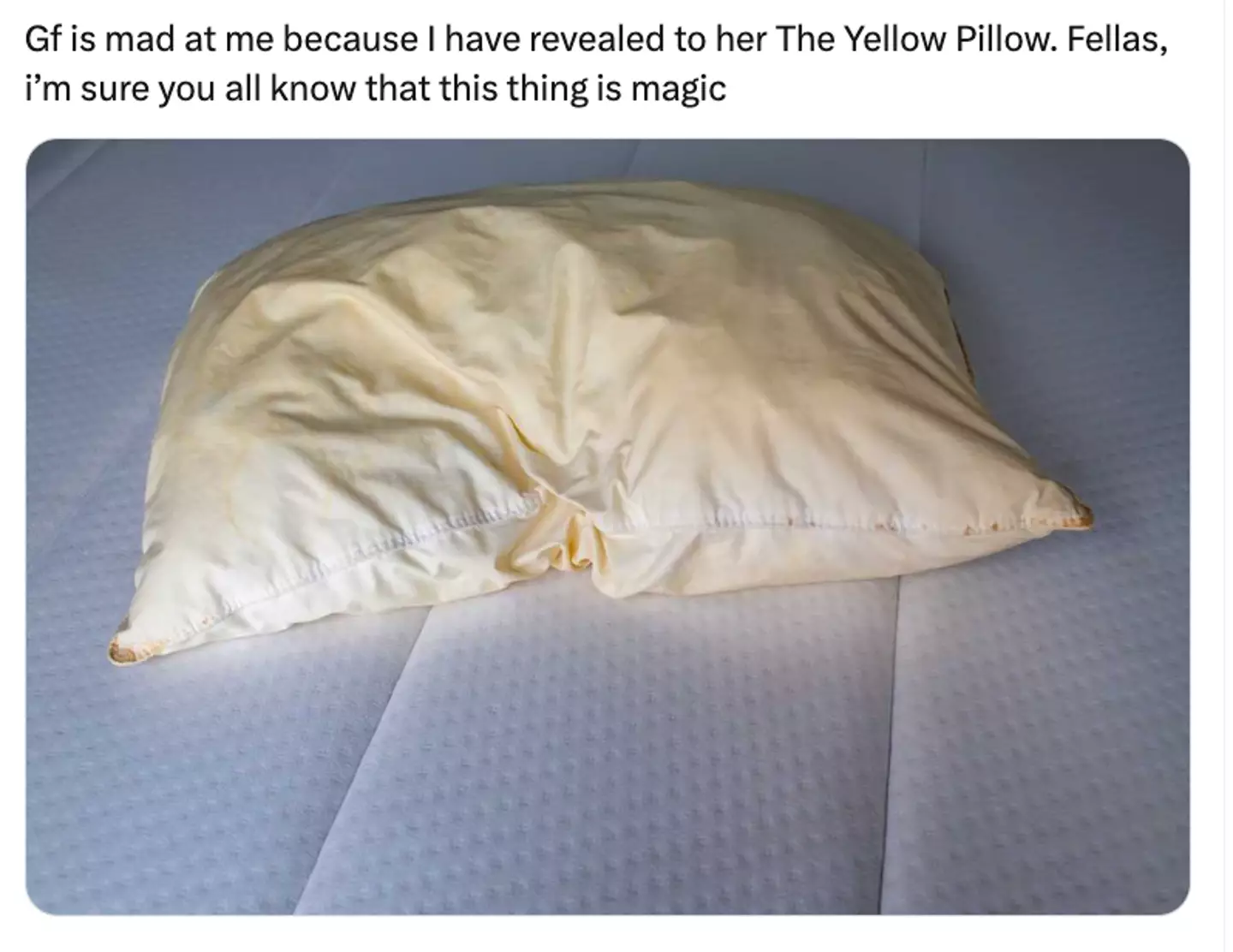 The Yellow Pillow sparked debate online.