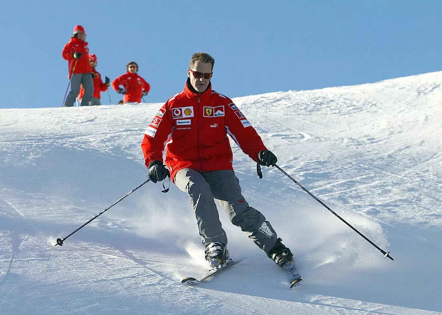 Even during his F1 career, the German was a huge fan of skiing (STR/AFP via Getty Images)