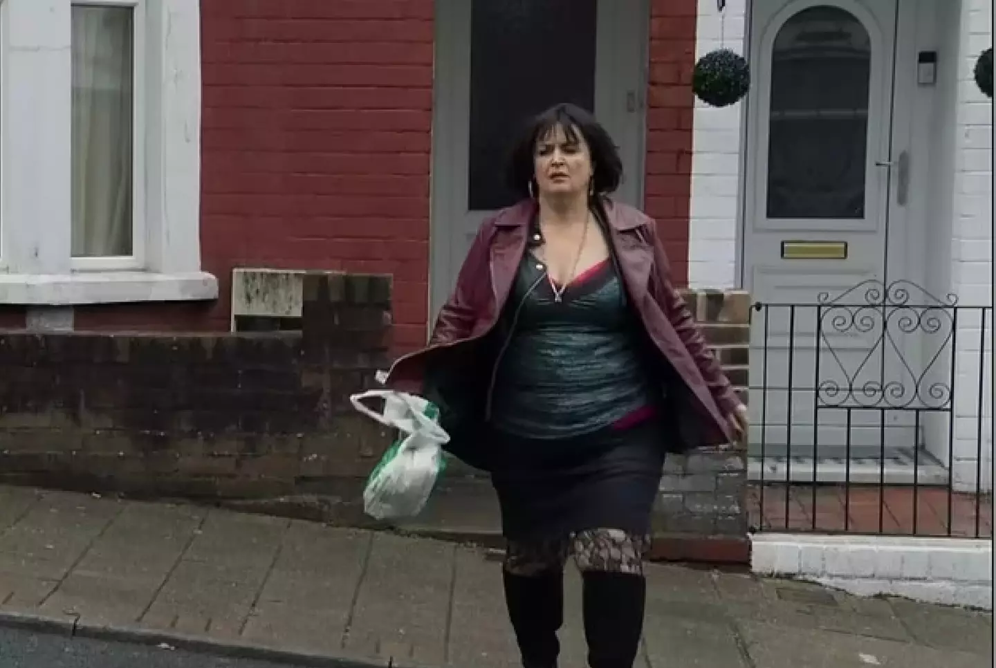 Nessa travelled light for her trip up to Essex - but she still had her trusty Tic-Tac's with her (BBC)