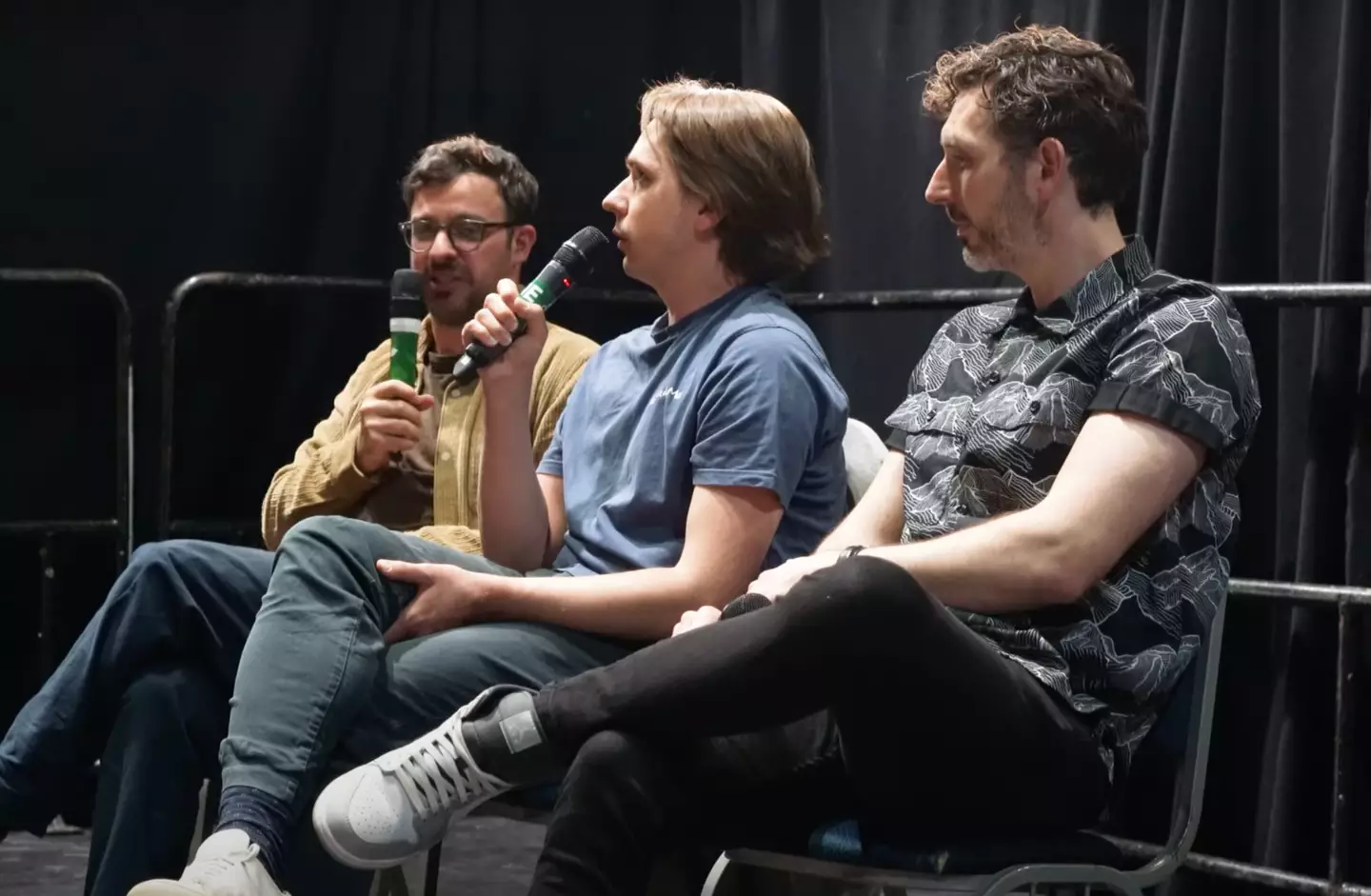 Members of the cast take questions at Comic Con North East 2023.
