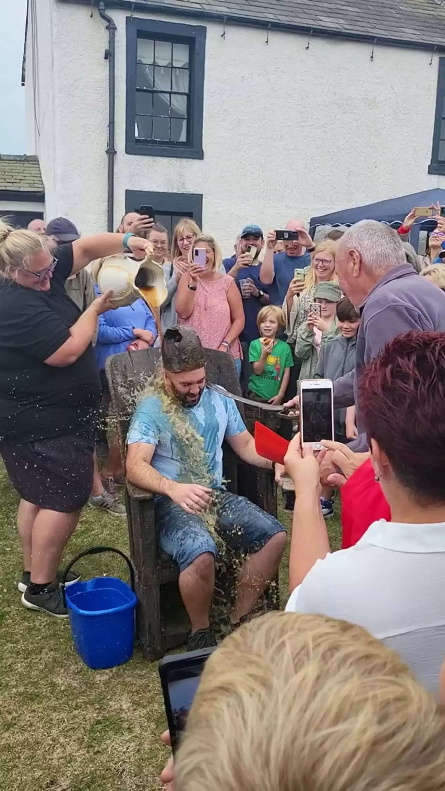 Aaron Sanderson was announced the King of Piel Island.