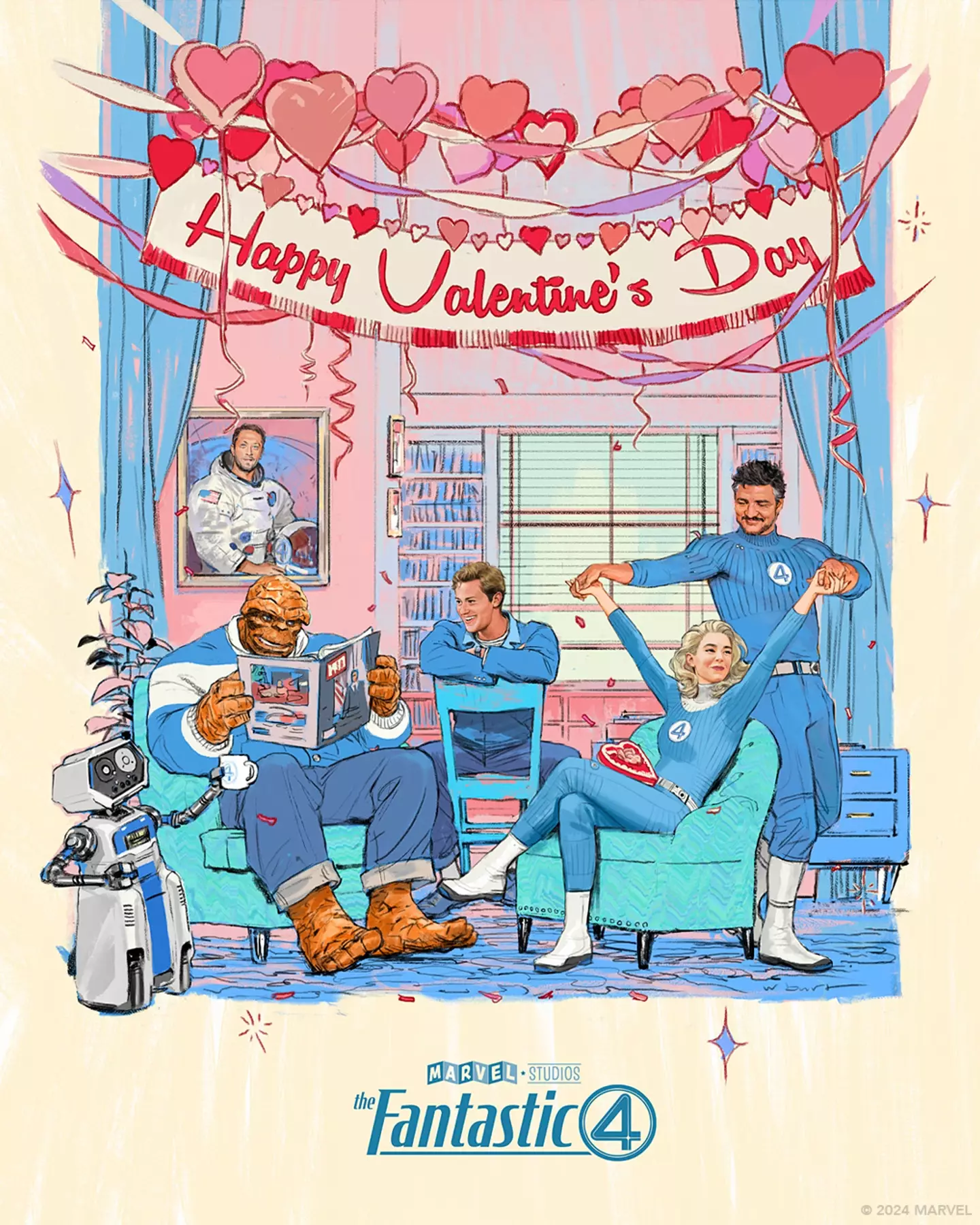 Marvel announced the cast with some incredible artwork on Valentine's Day.
