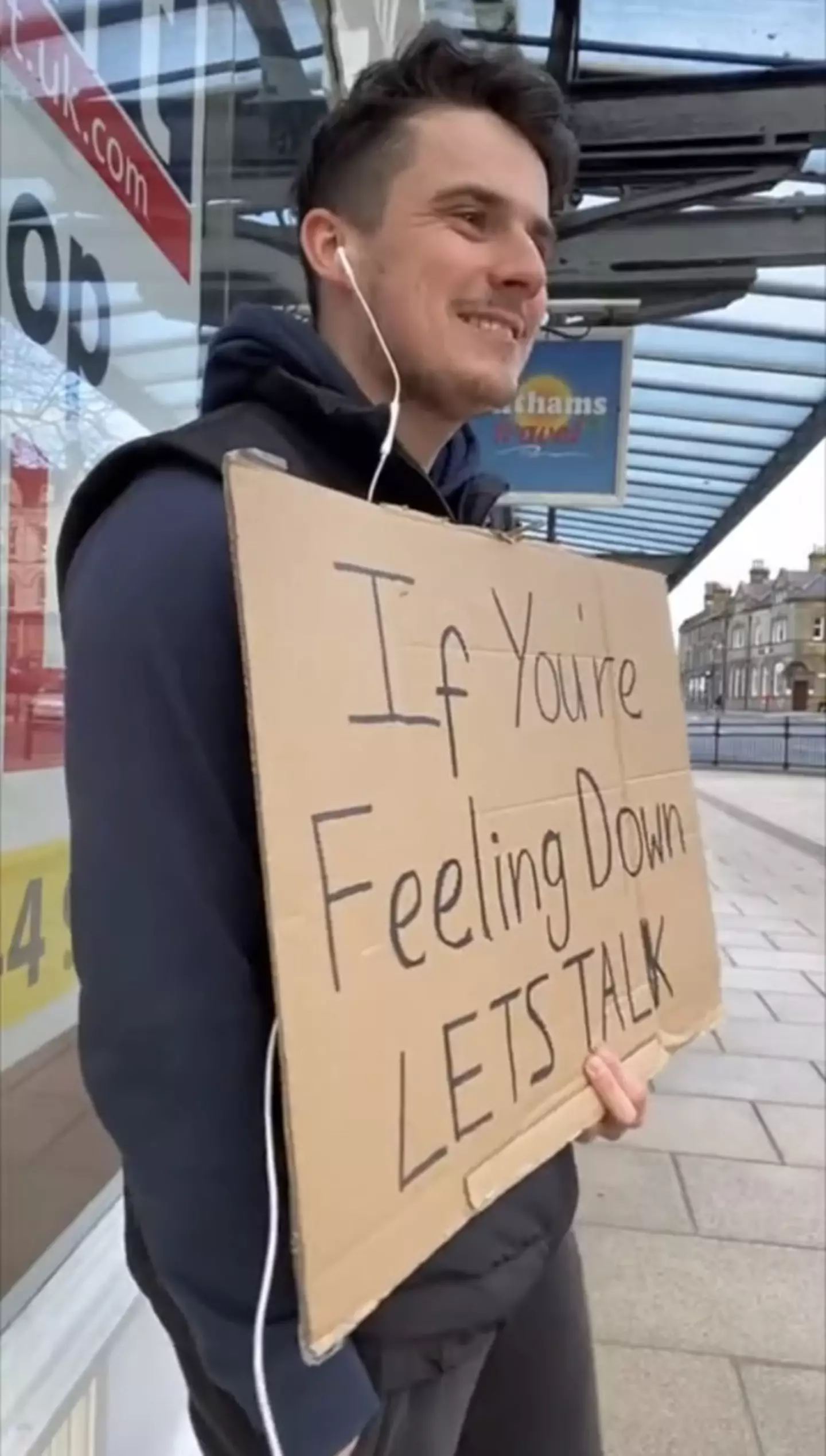 Ben came up with the idea of the signs for World Mental Health Day 2021.