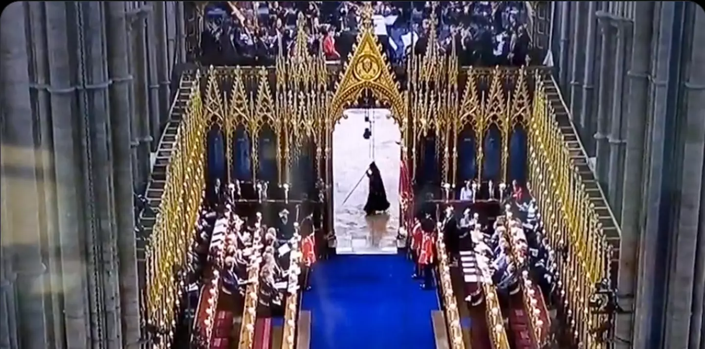 Viewers think the Grim Reaper made an appearance at the Coronation.