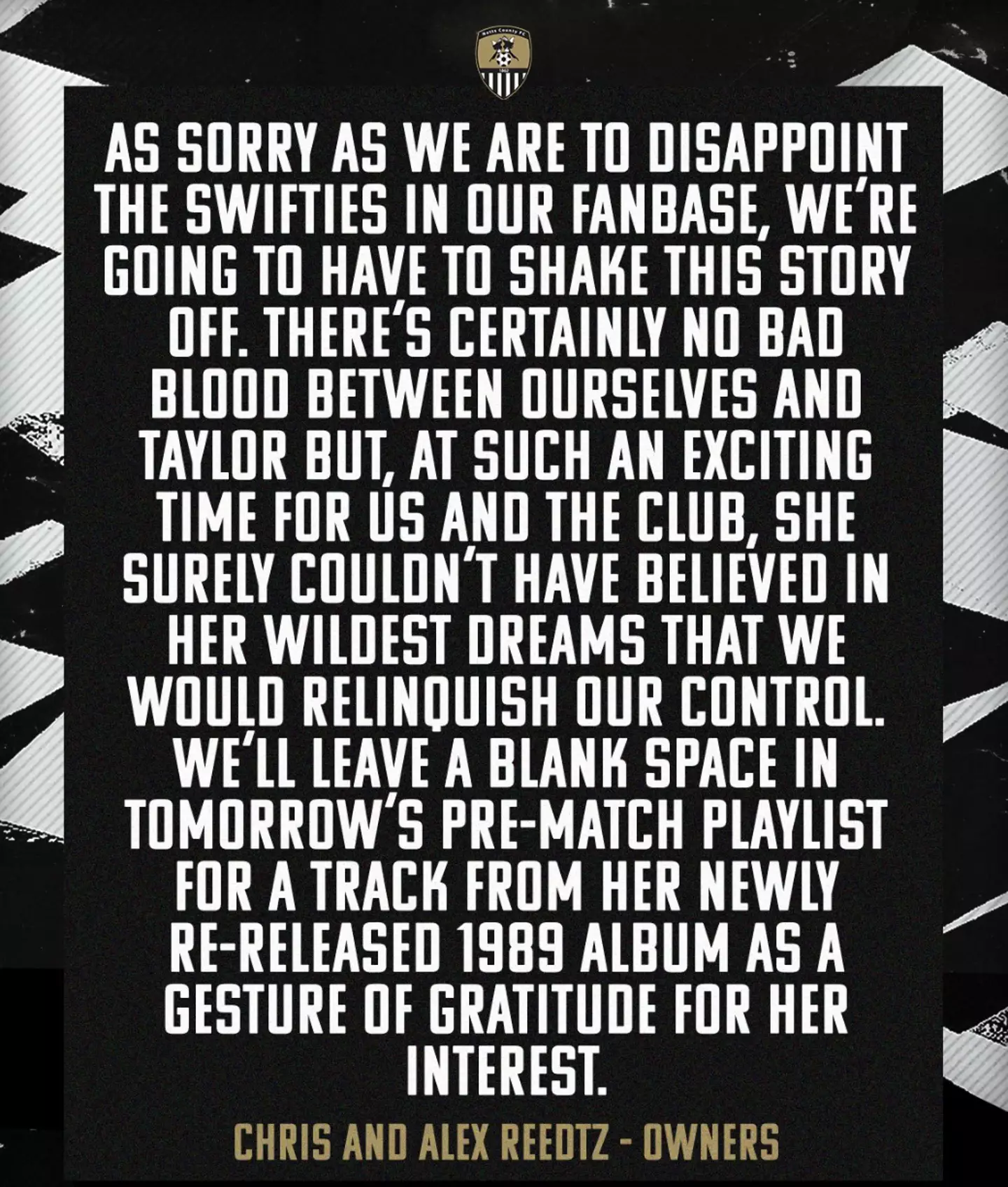 The club has released a statement about the claim.