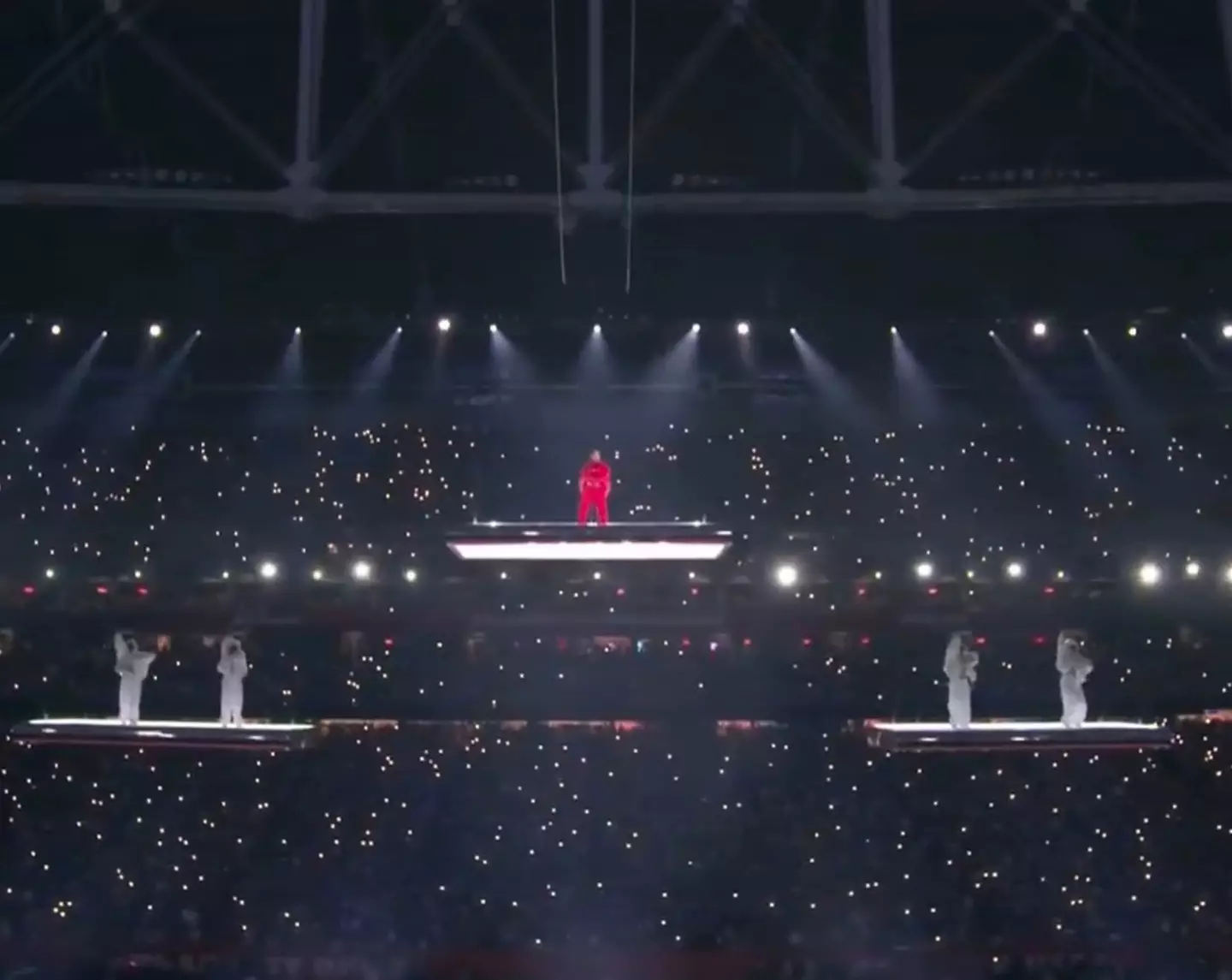 Rihanna made a her big return at the Super Bowl halftime show.