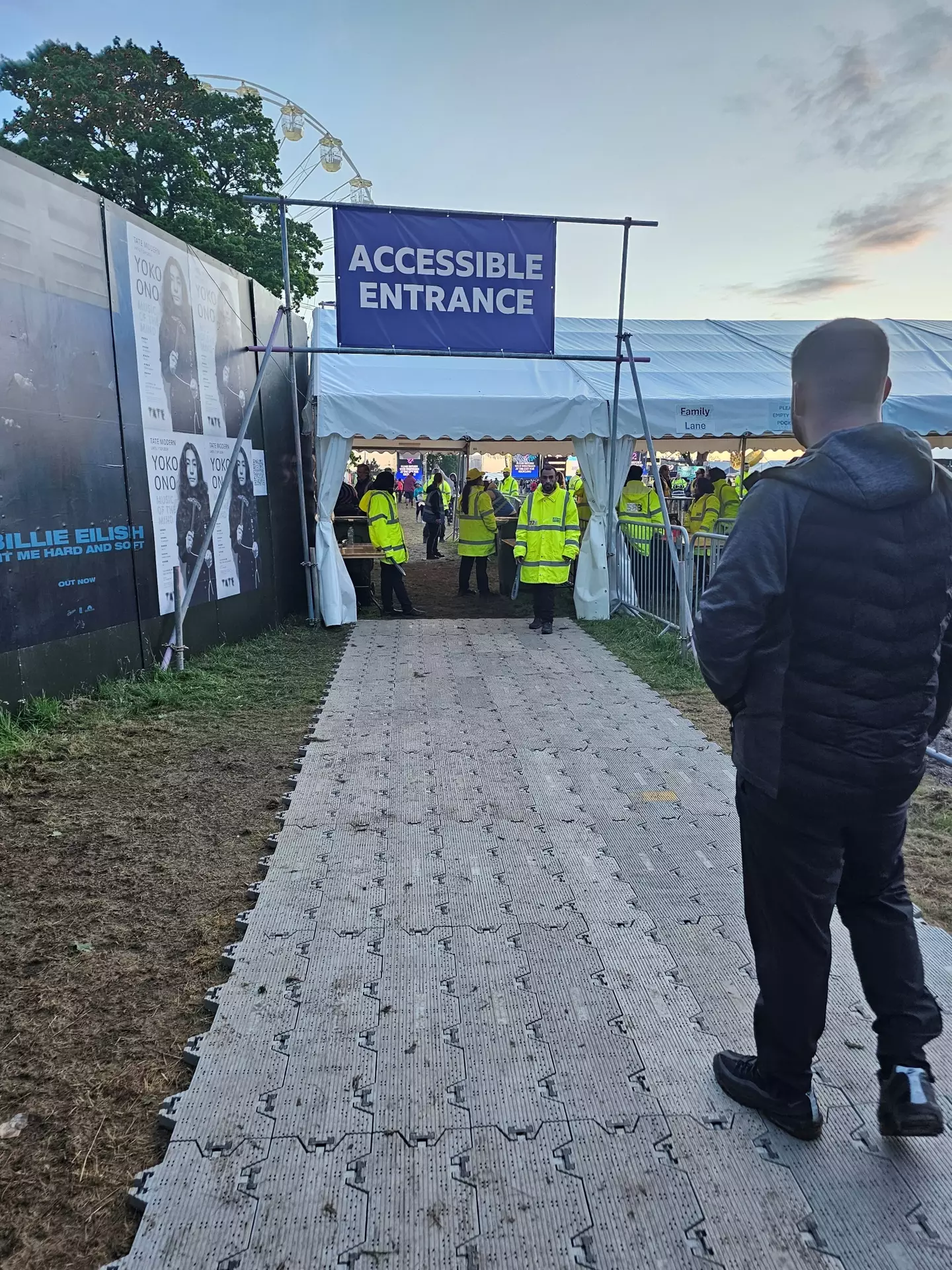 She explained she had been close to heading home after struggling to reach the accessibility entrance. (PA)