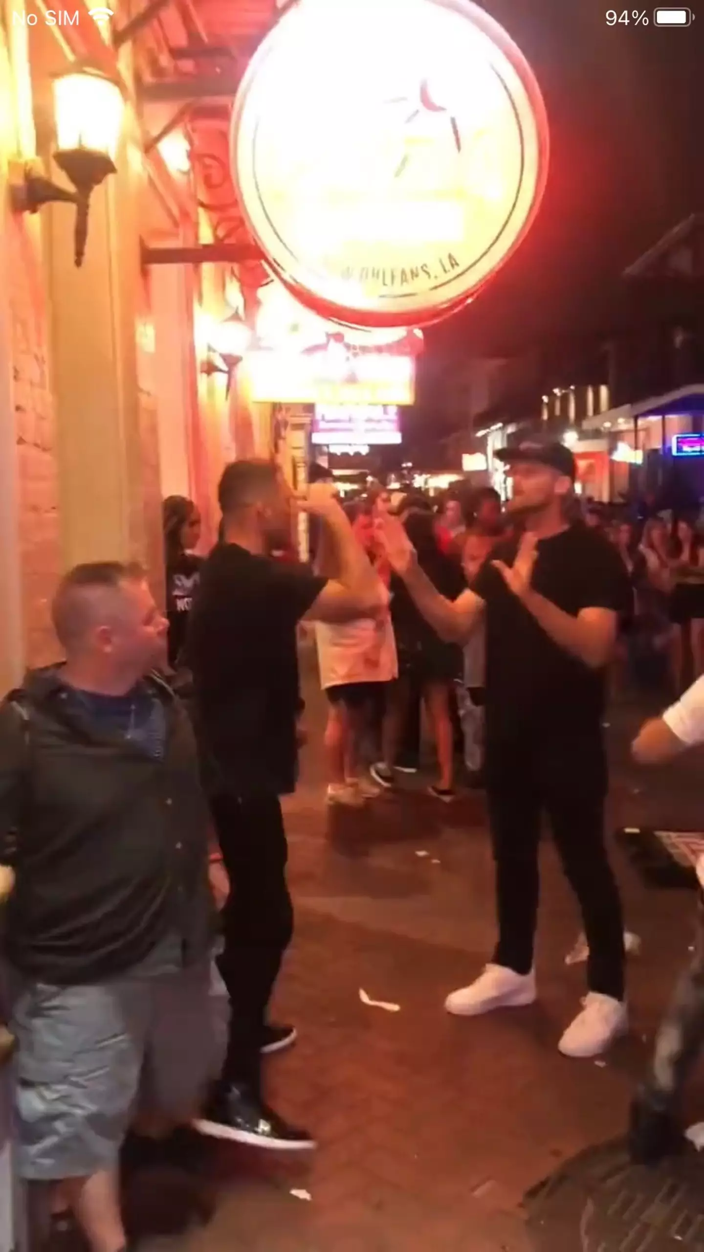 Fans captured the altercation.