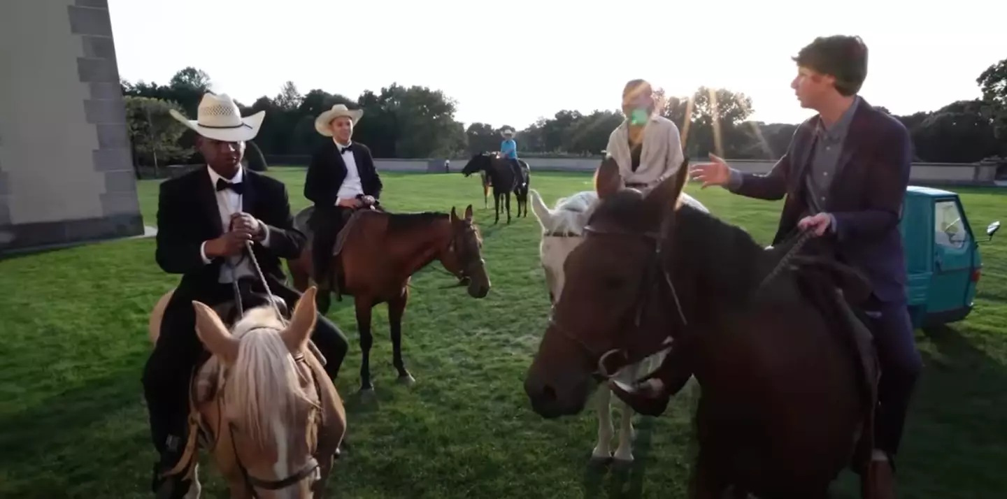 Some of the group went horse riding.