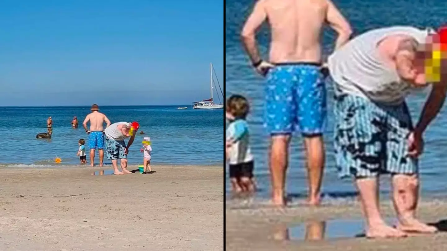 Family terrified after spotting ominous detail in beach photo