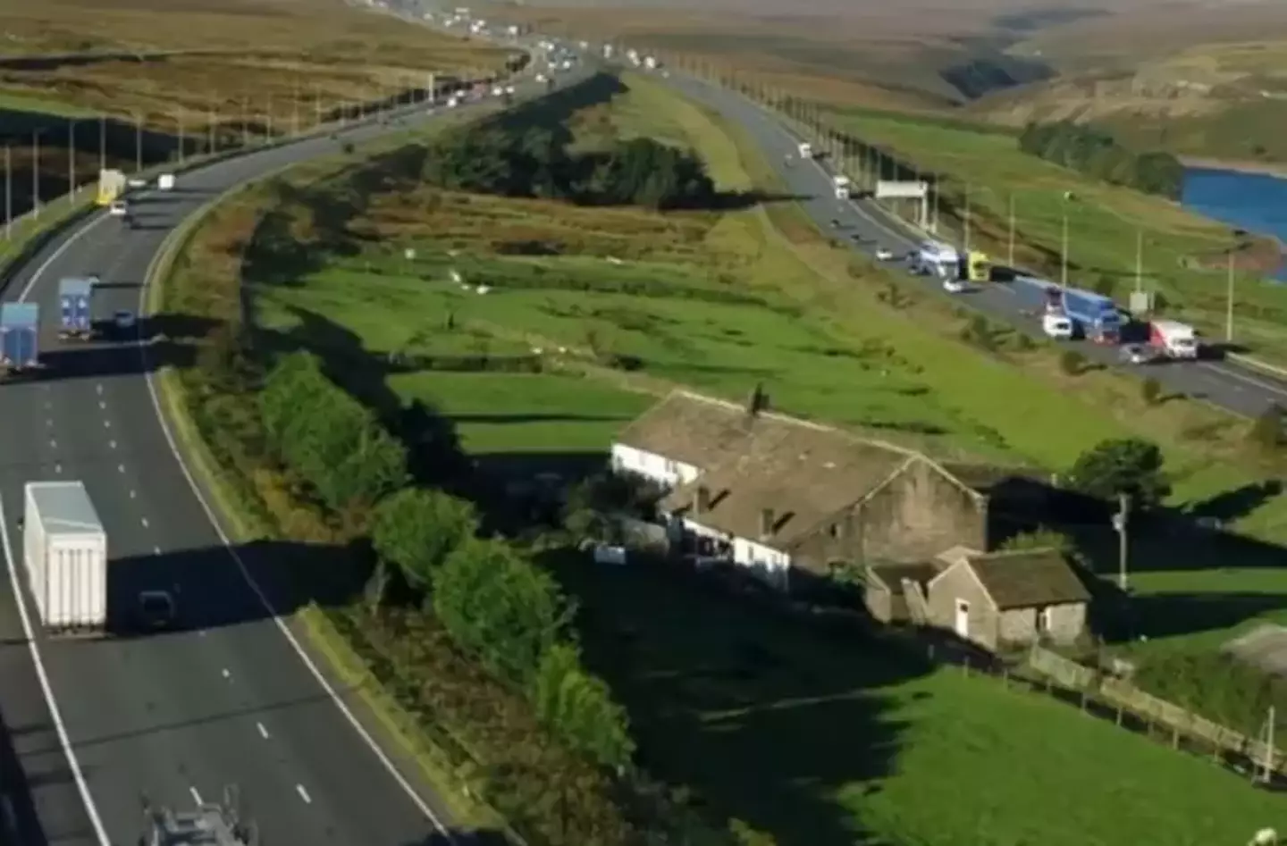 Back in the 1960s, the west-to-east motorway between Leeds and Manchester was built around the Farm: