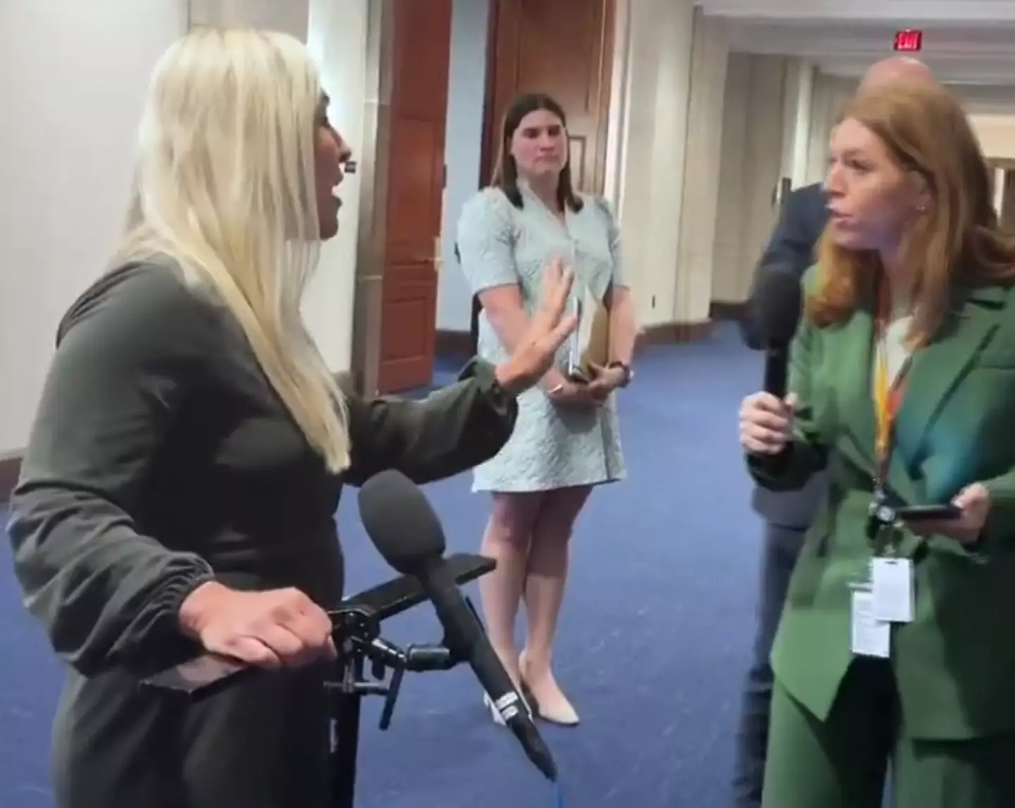 Greene brutally told Martha Kelner to 'go back to her own country' on Wednesday (Sky News)