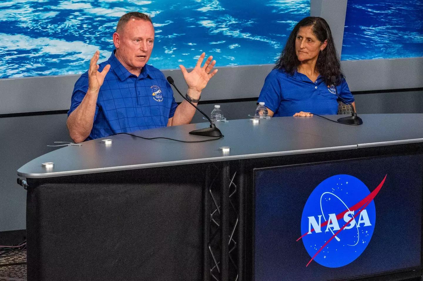 Astronauts Barry 'Butch' Wilmore and Sunita Williams could be stuck in space until next year after technical issues with their spacecraft. (Kirk Sides/Houston Chronicle via Getty Images)