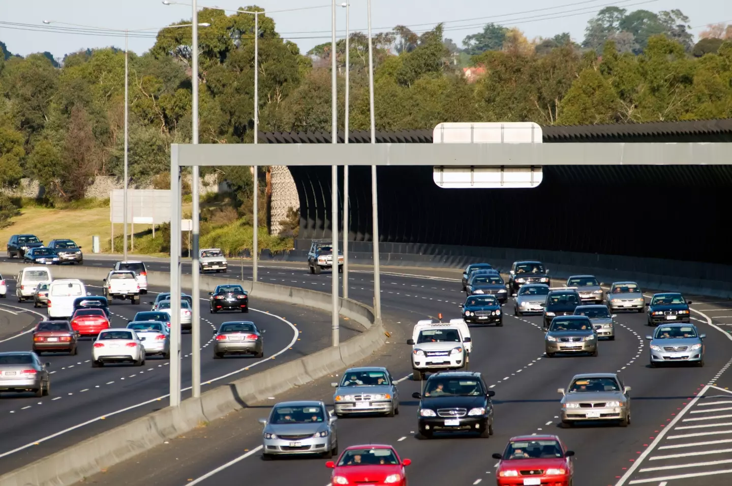 Eastern Freeway in Melbourne, Australia.