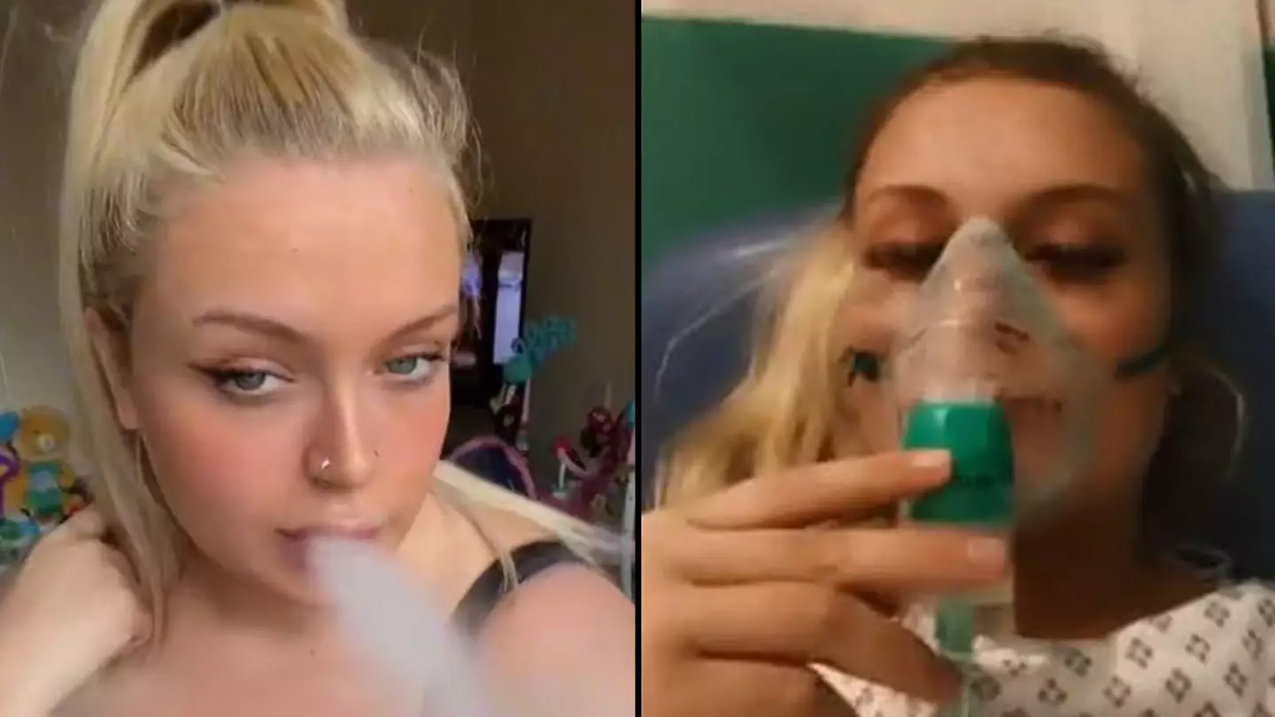 Girl who fell asleep with vape claims she's got 'popcorn lung' and could need oxygen tank by 30