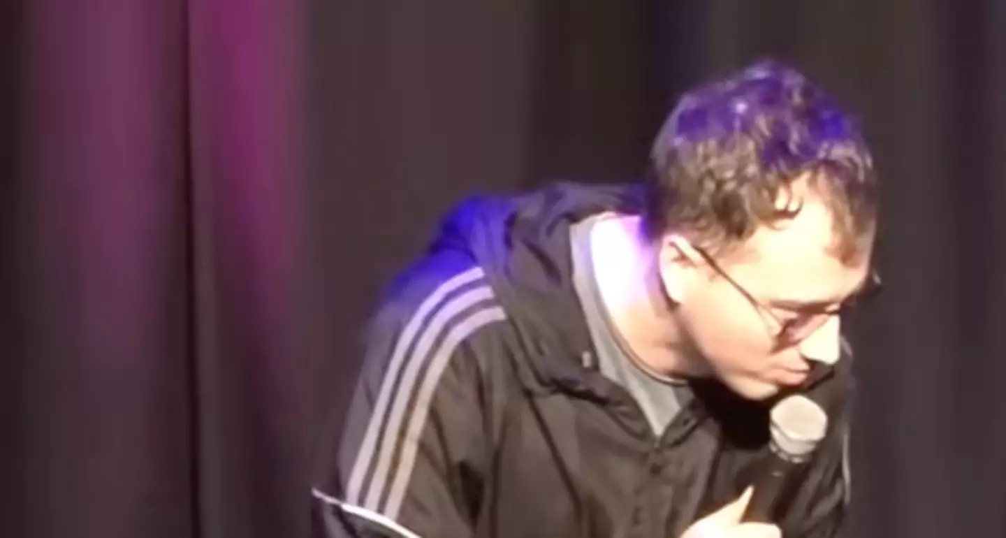 Eric confronting the heckler for the first time before realising he was a difficult customer (TikTok/@ericrushton96)