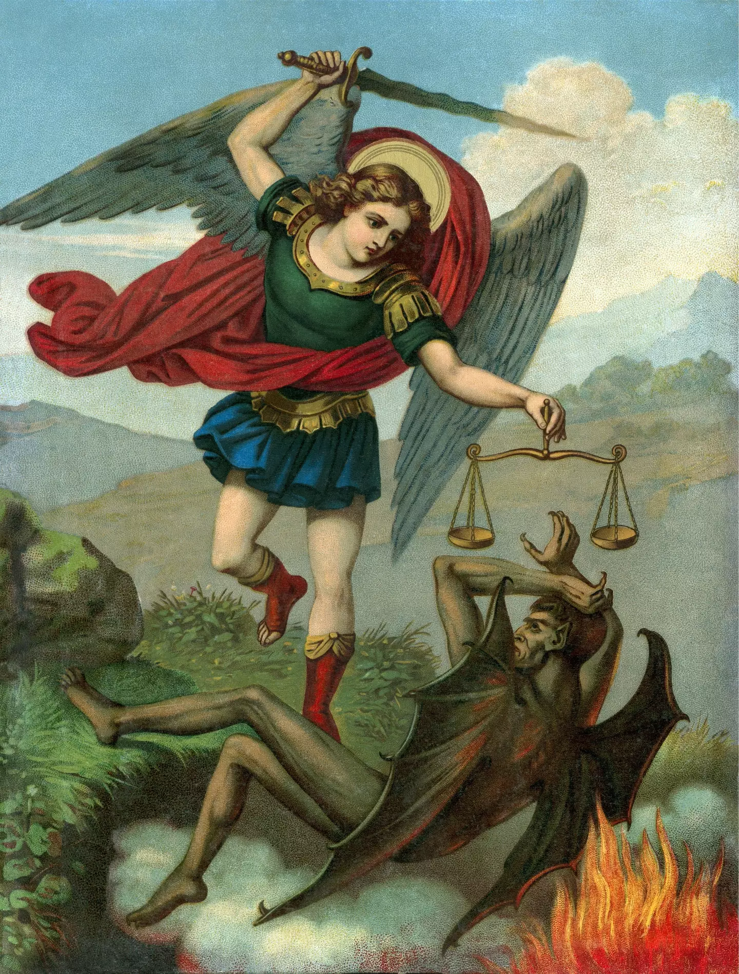 Saint Michael versus Satan.
