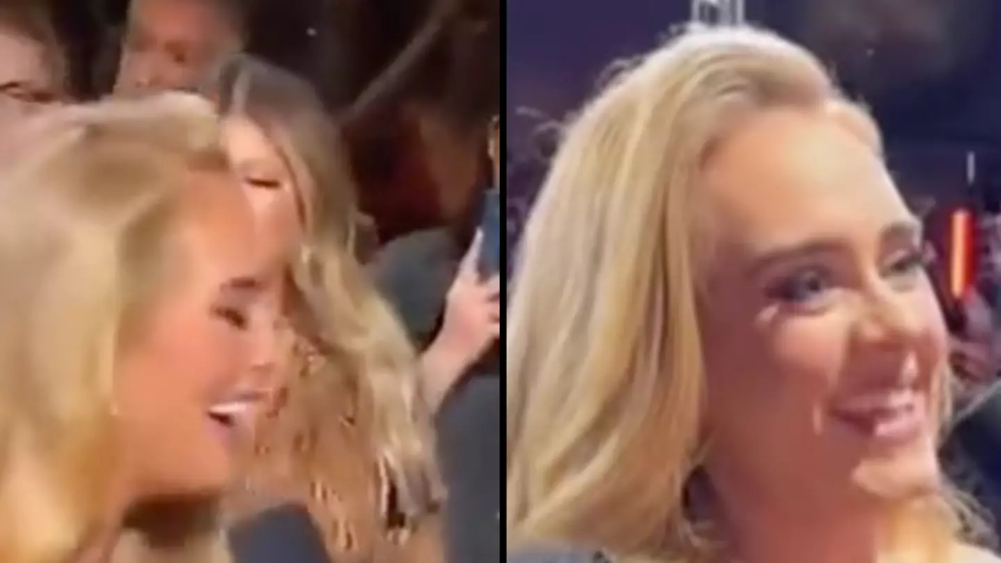 Adele addresses viral video of fan 'trying to give her his number'