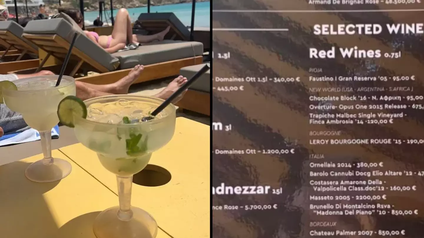 Tourists told they should 'check the menu' after being charged £690 for two drinks