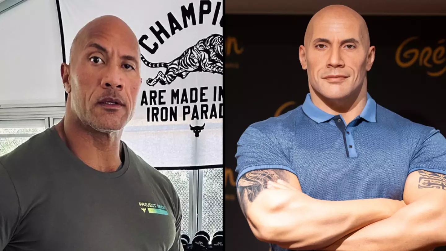 Dwayne Johnson has seen his controversial museum waxwork and isn’t happy