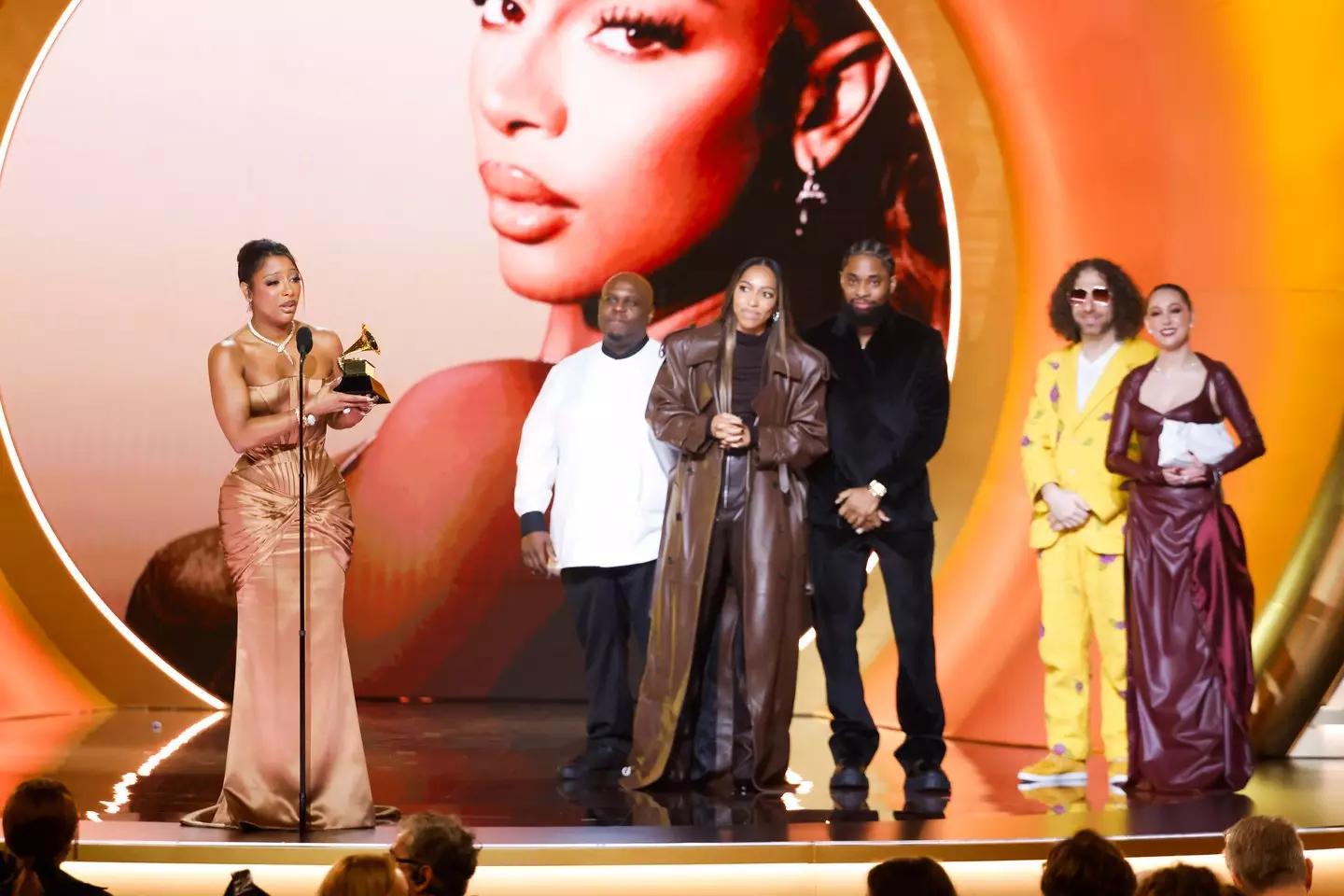 Victoria Monét was ushered off stage with brutal signs during her speech at the 2024 Grammy Awards (Sonja Flemming/CBS via Getty Images)