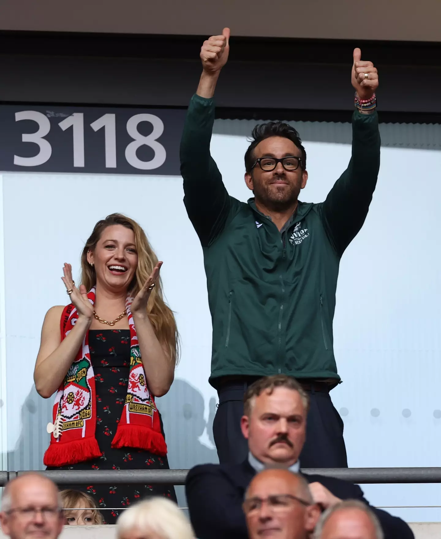 Lively even makes time to join Reynolds at the footie. (Eddie Keogh - The FA/The FA via Getty Images)