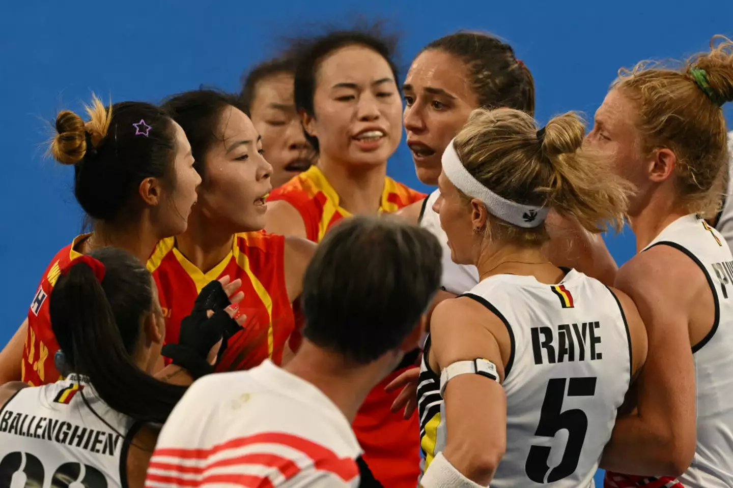 Two players were yellow carded (ARUN SANKAR/AFP via Getty Images)