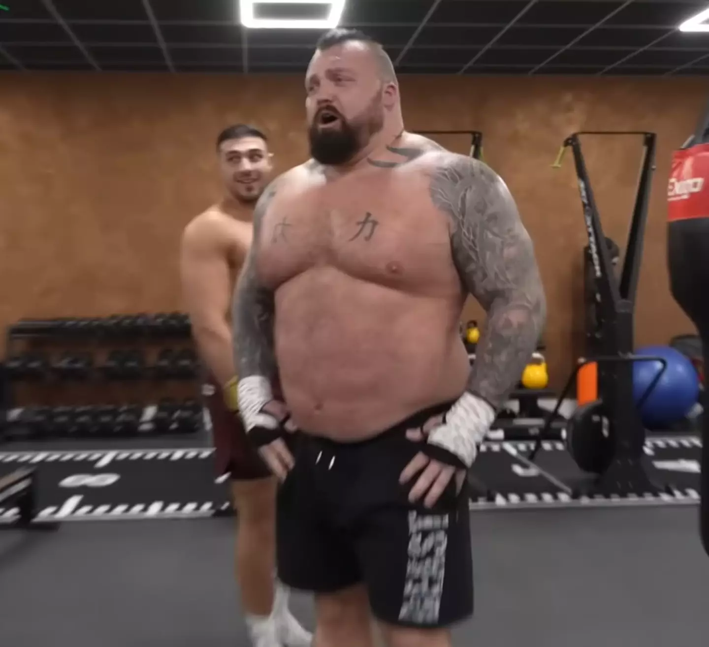 Hall let out some burps which Tommy Fury worried were about to signal vomit.
