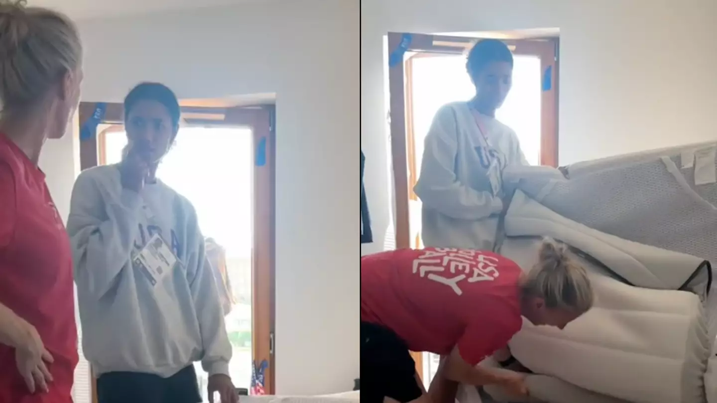 Athletes take beds apart at Olympic Village and are left shocked by what they find