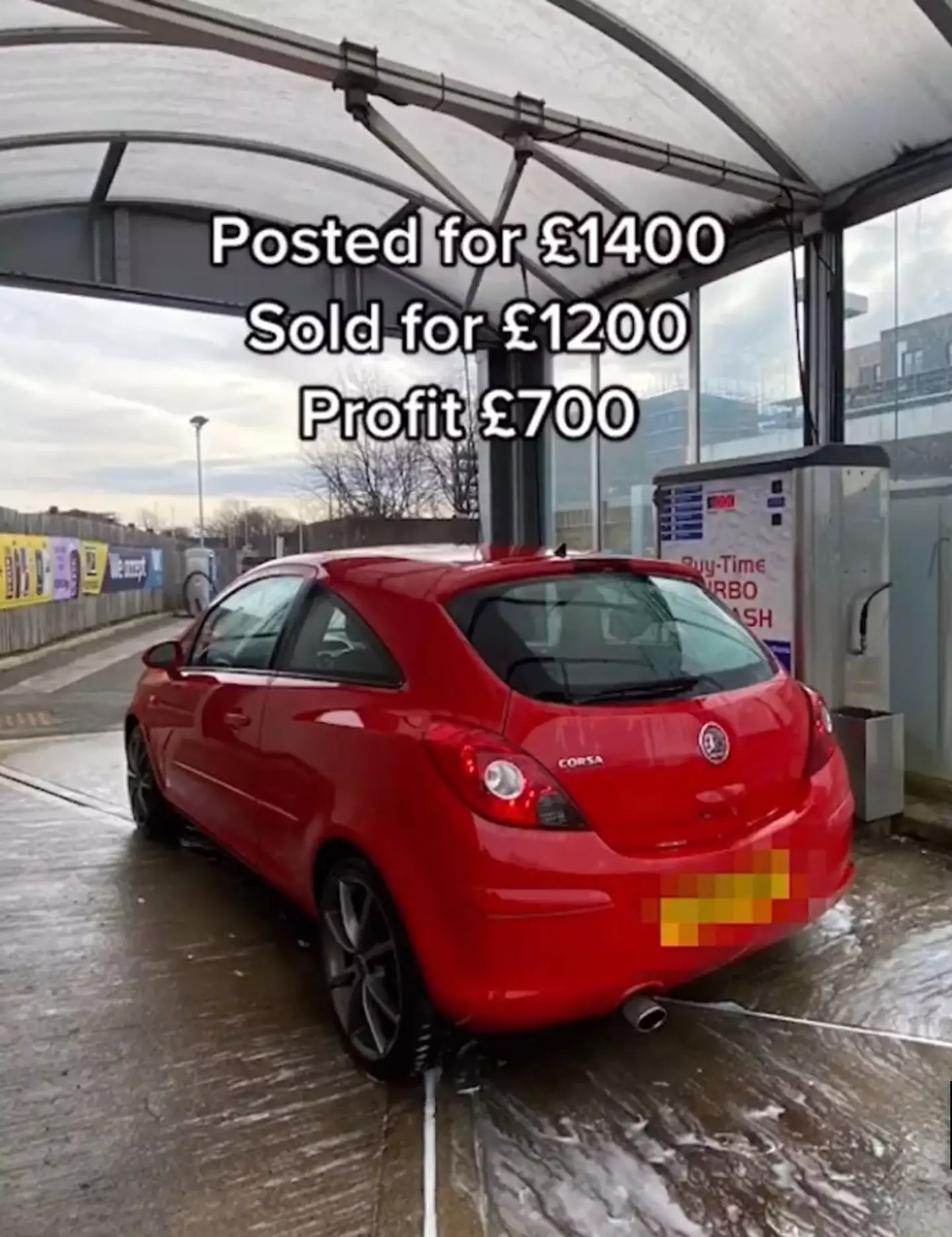The teen claimed to make a £700 profit when he resold the Corsa.