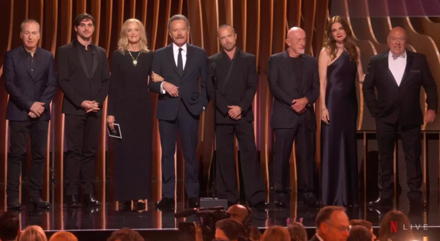 The Breaking Bad cast got together to announce the nominees for Best Ensemble in a Drama Series.