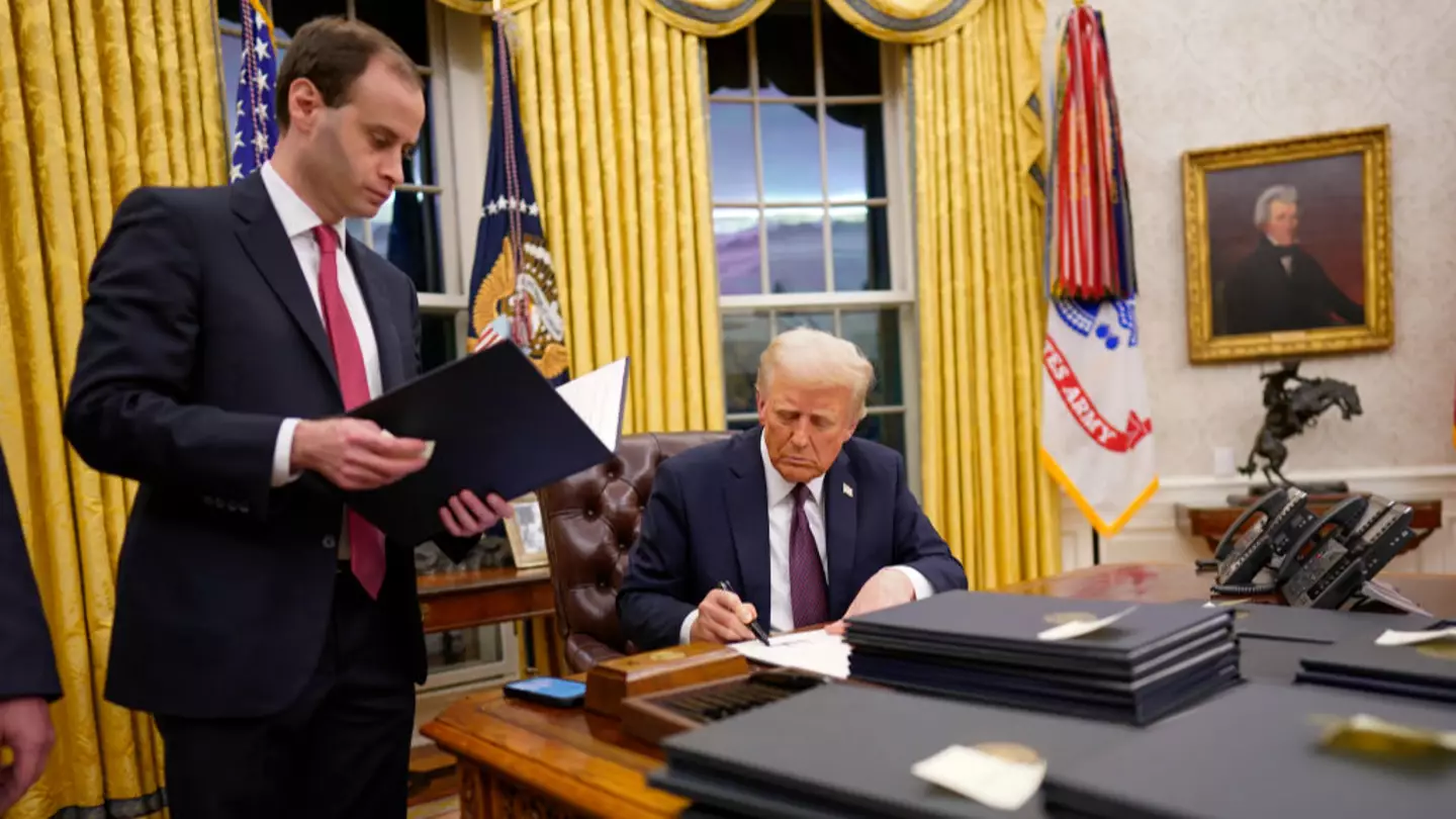 Donald Trump has reinstalled his special White House button after Biden had it removed