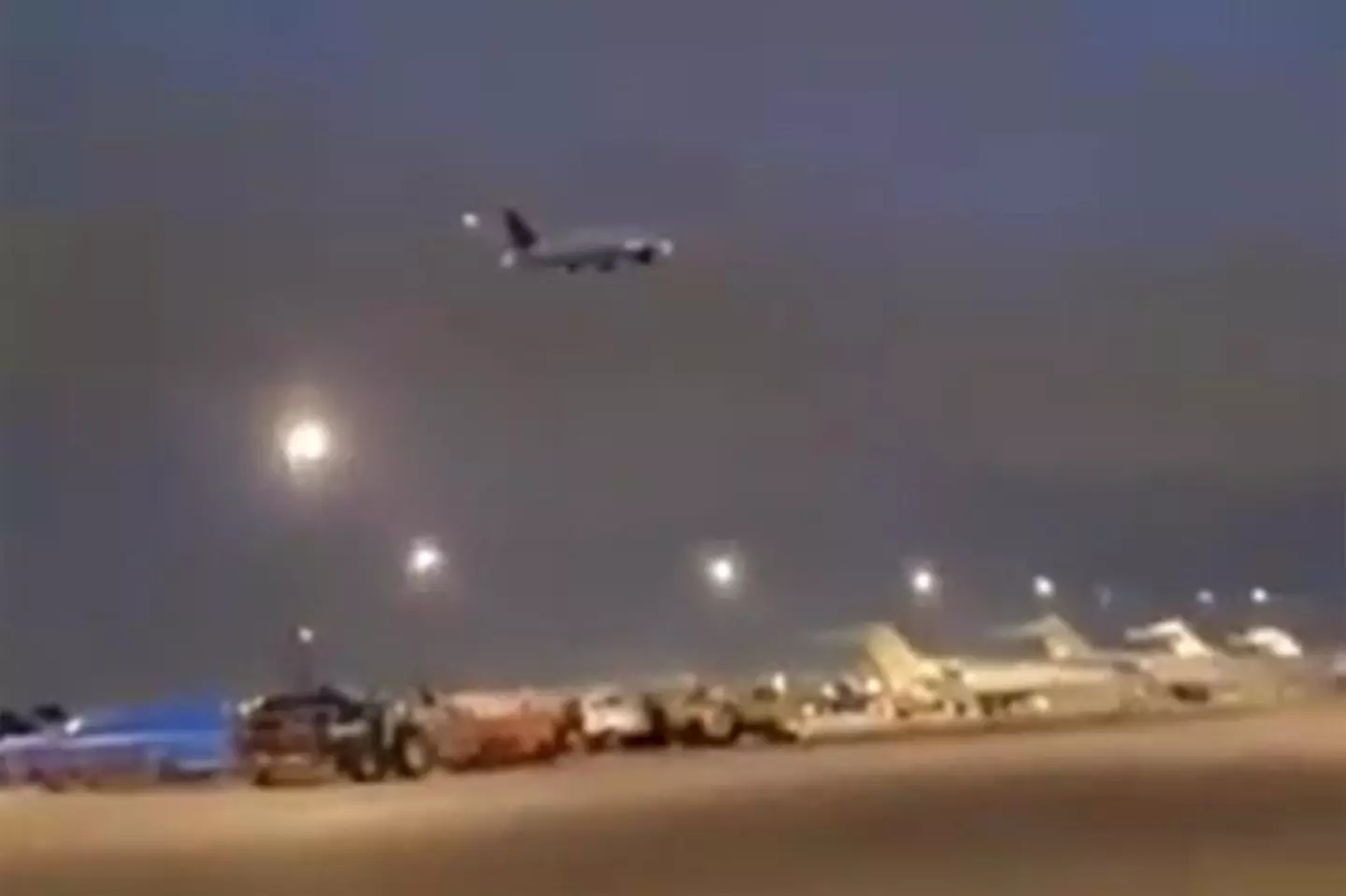 The plane caught on fire moments after takeoff. (Media Drum World)