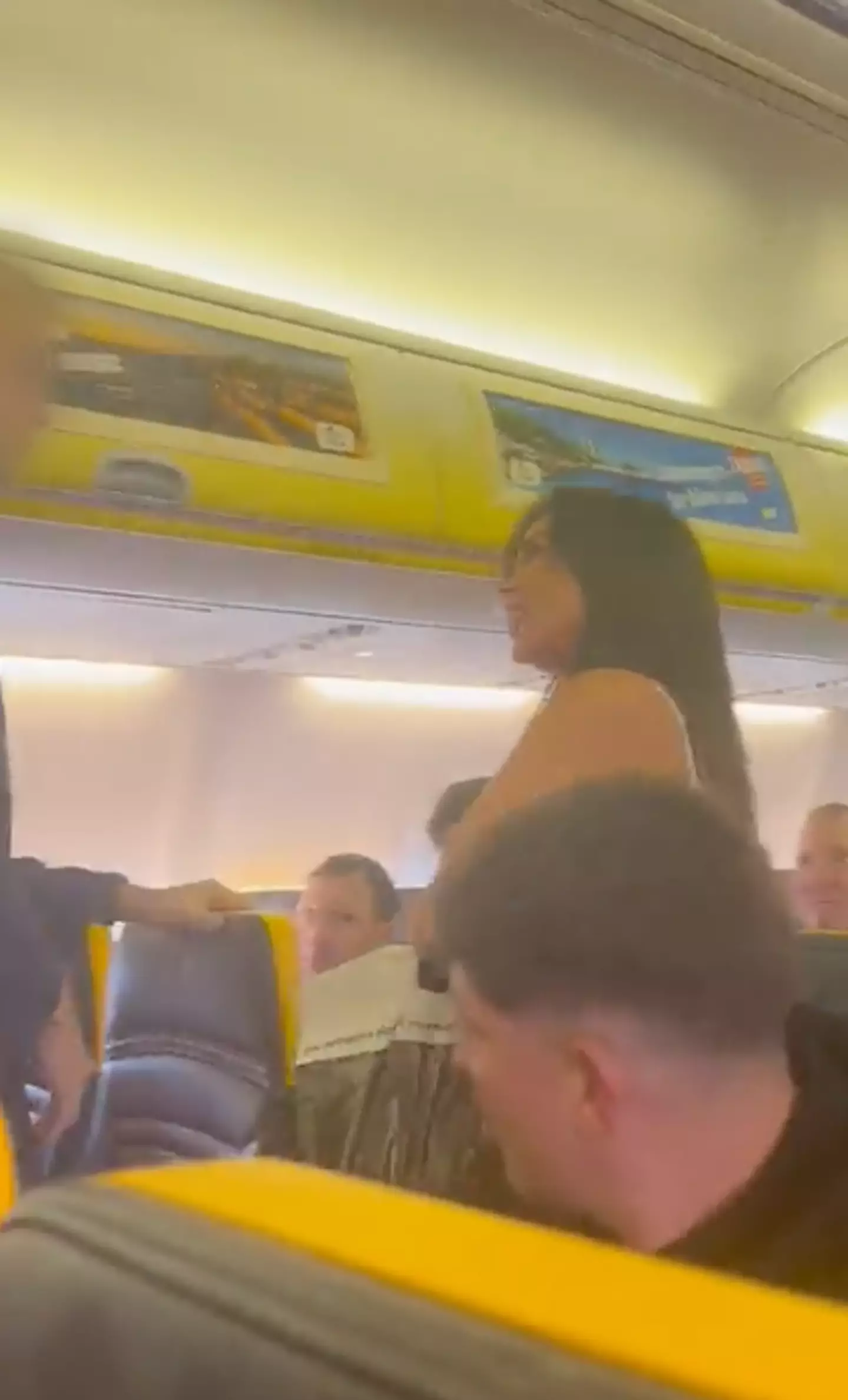 She ended up storming off the plane.