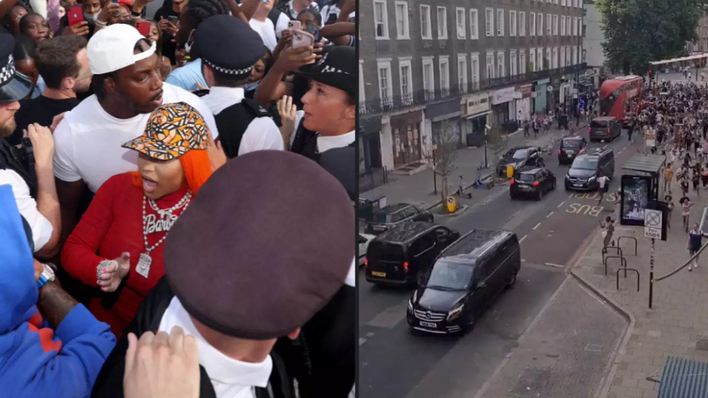 Incredible Footage Shows Hordes Of Fans Chasing After Nicki Minaj’s Van In London