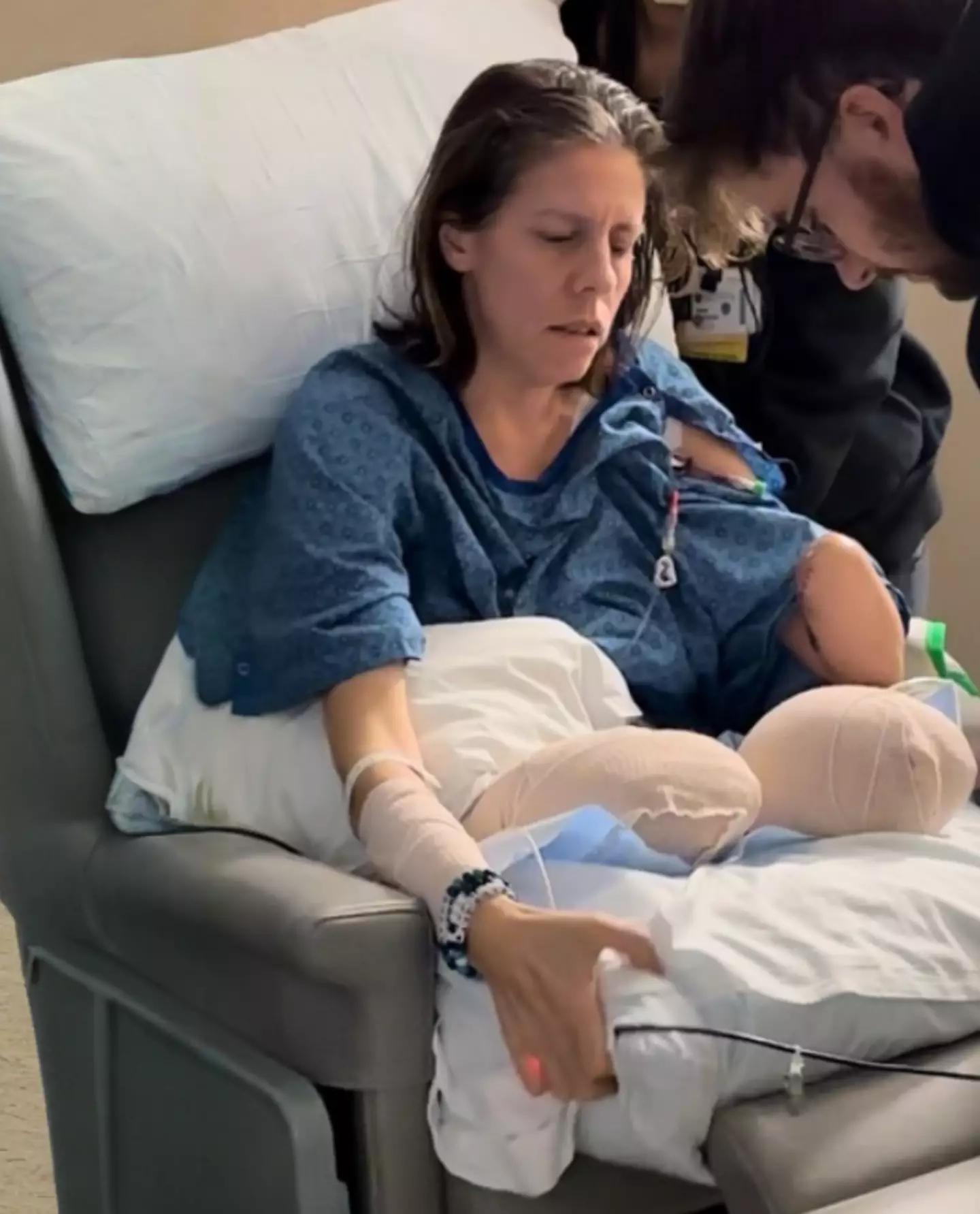 Brittany has been described as a ‘fighter and a warrior’ during the traumatic time (GoFundMe)