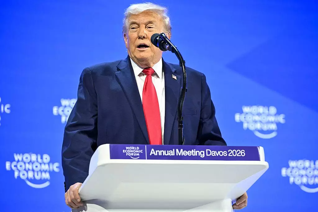 Donald Trump said at the World Economic Forum that he wants to obtain Greenland 'without force' (Mandel NGAN / AFP via Getty Images)