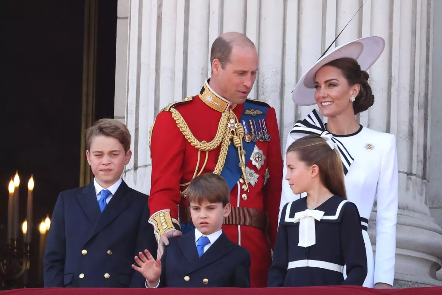 Charlotte was keeping her brother in check. (Neil Mockford/GC Images)